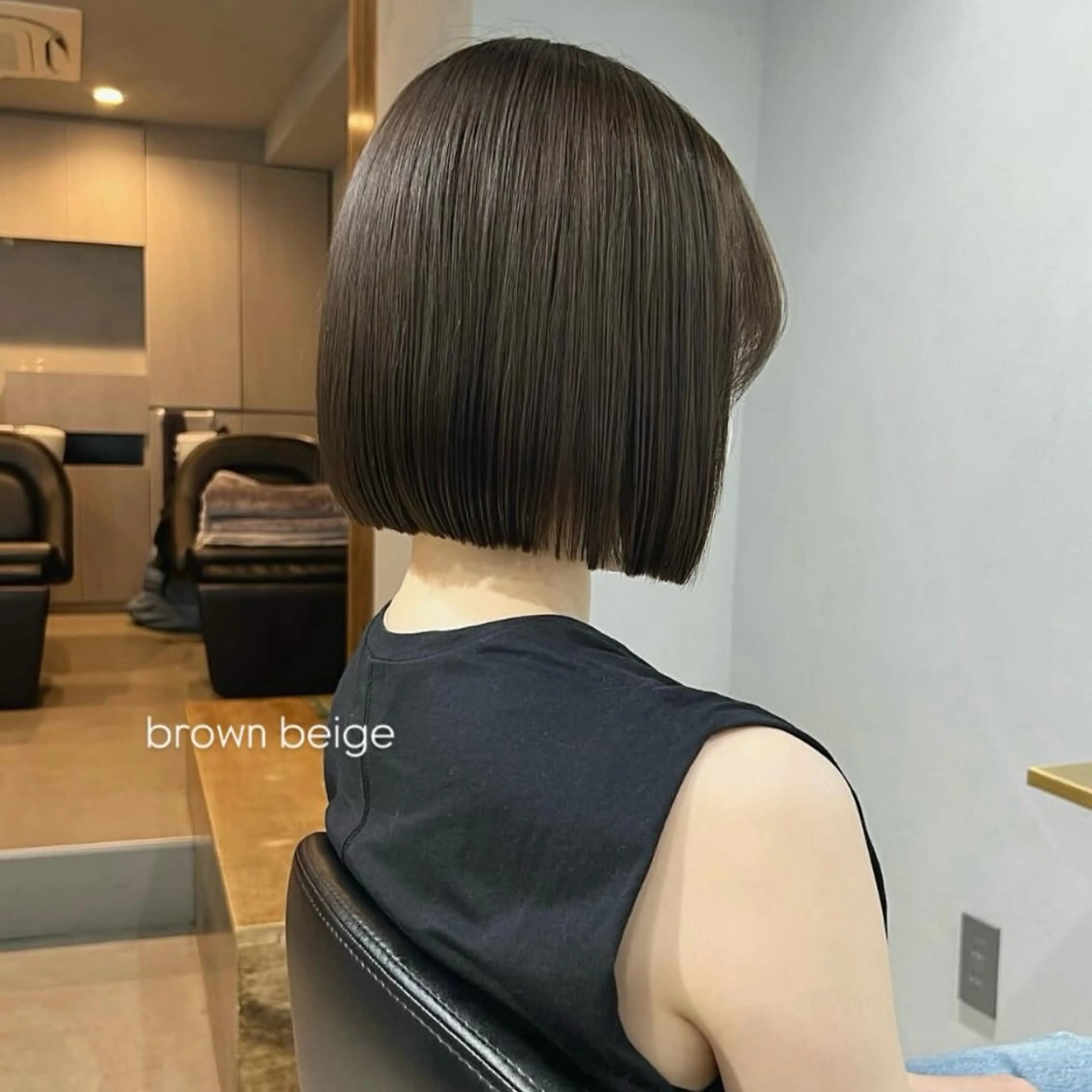 ミディアム カラー カット ヘアカラー トリートメント akane/ボブ /ブラウンベージュのヘアスタイル