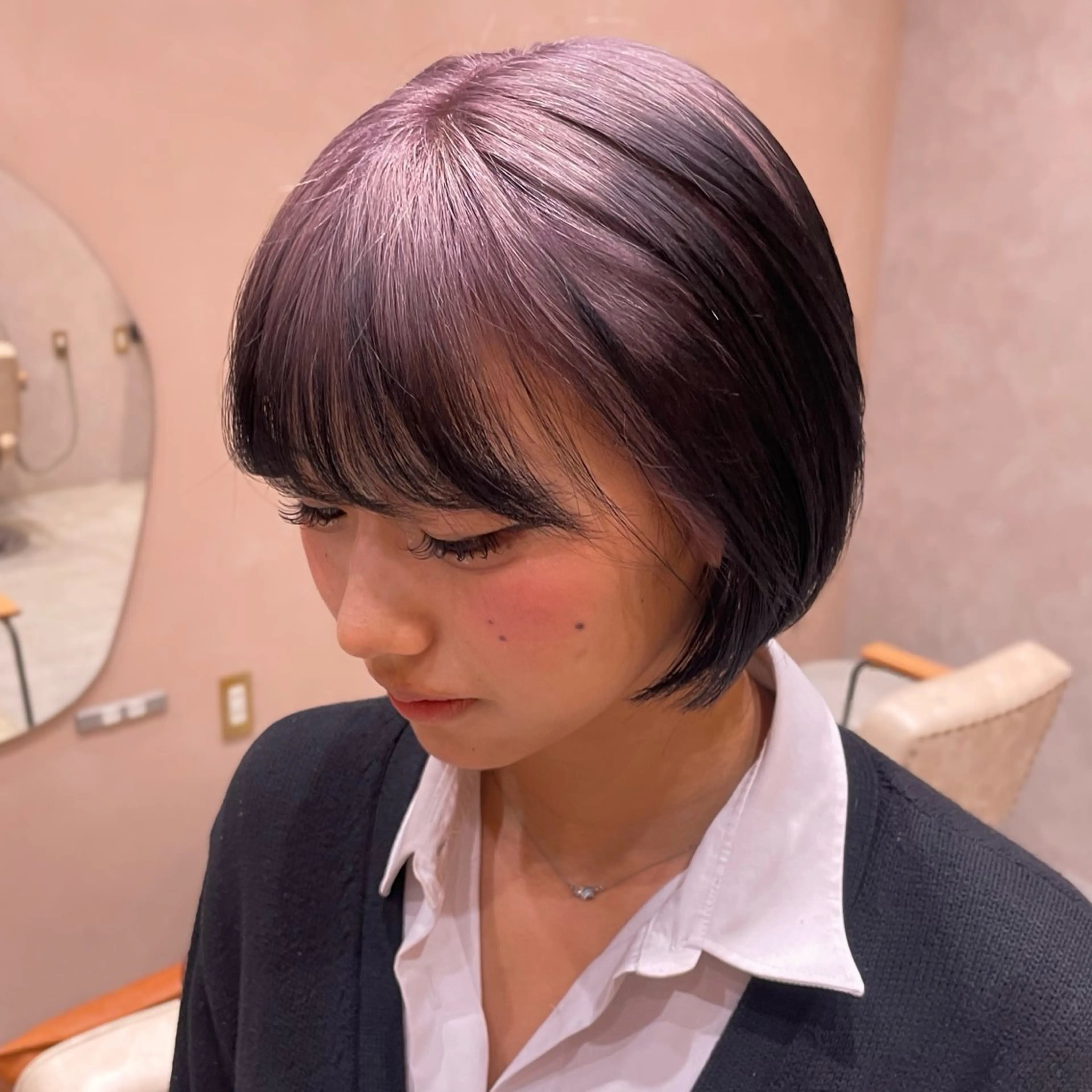 ショート カラー レイヤー/柔らか 透明感カラー/ゆきなのヘアスタイル