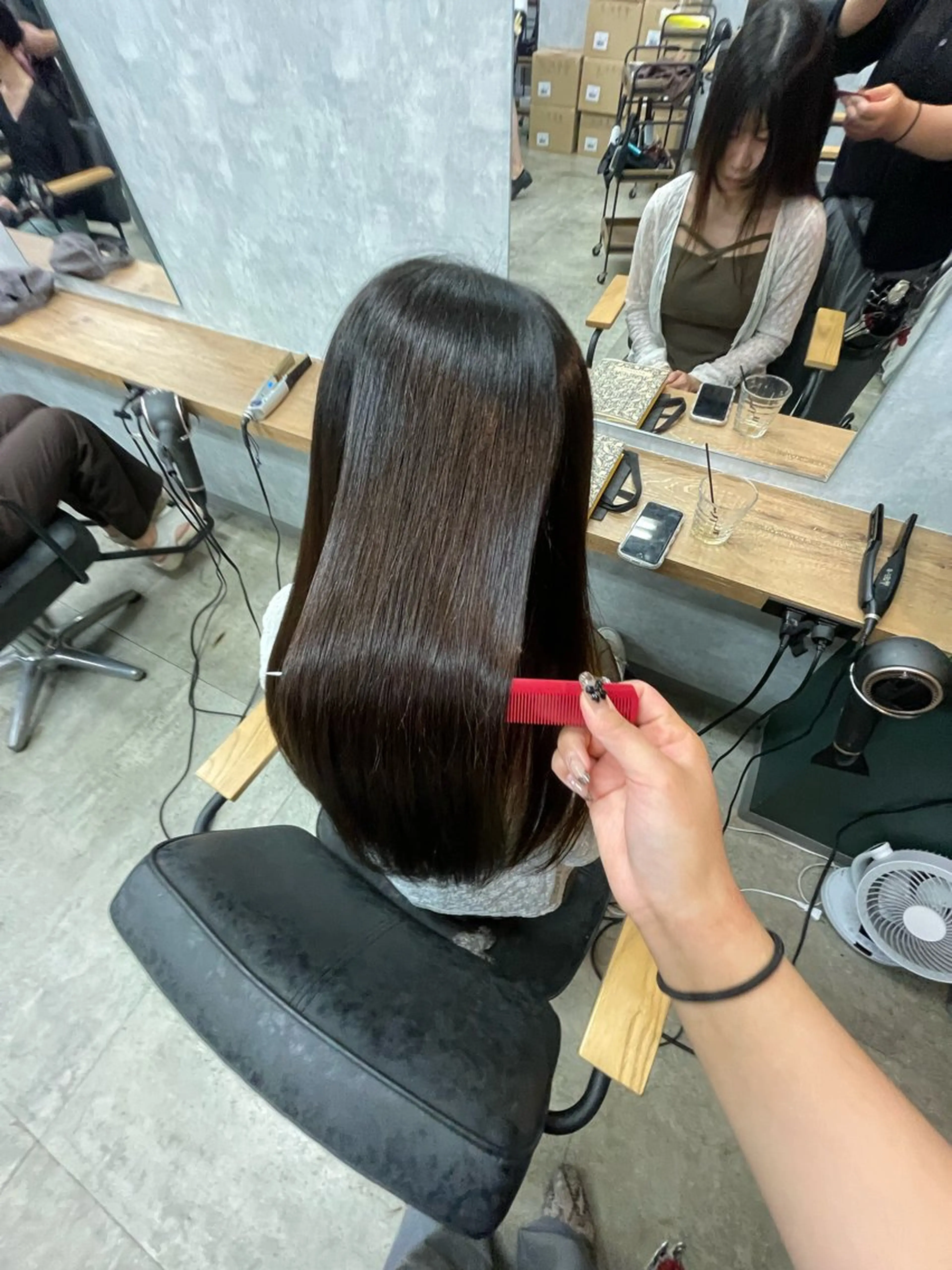 ロング 縮毛矯正 Lutia 新宿 髪質改善/アカリ🎀のヘアスタイル