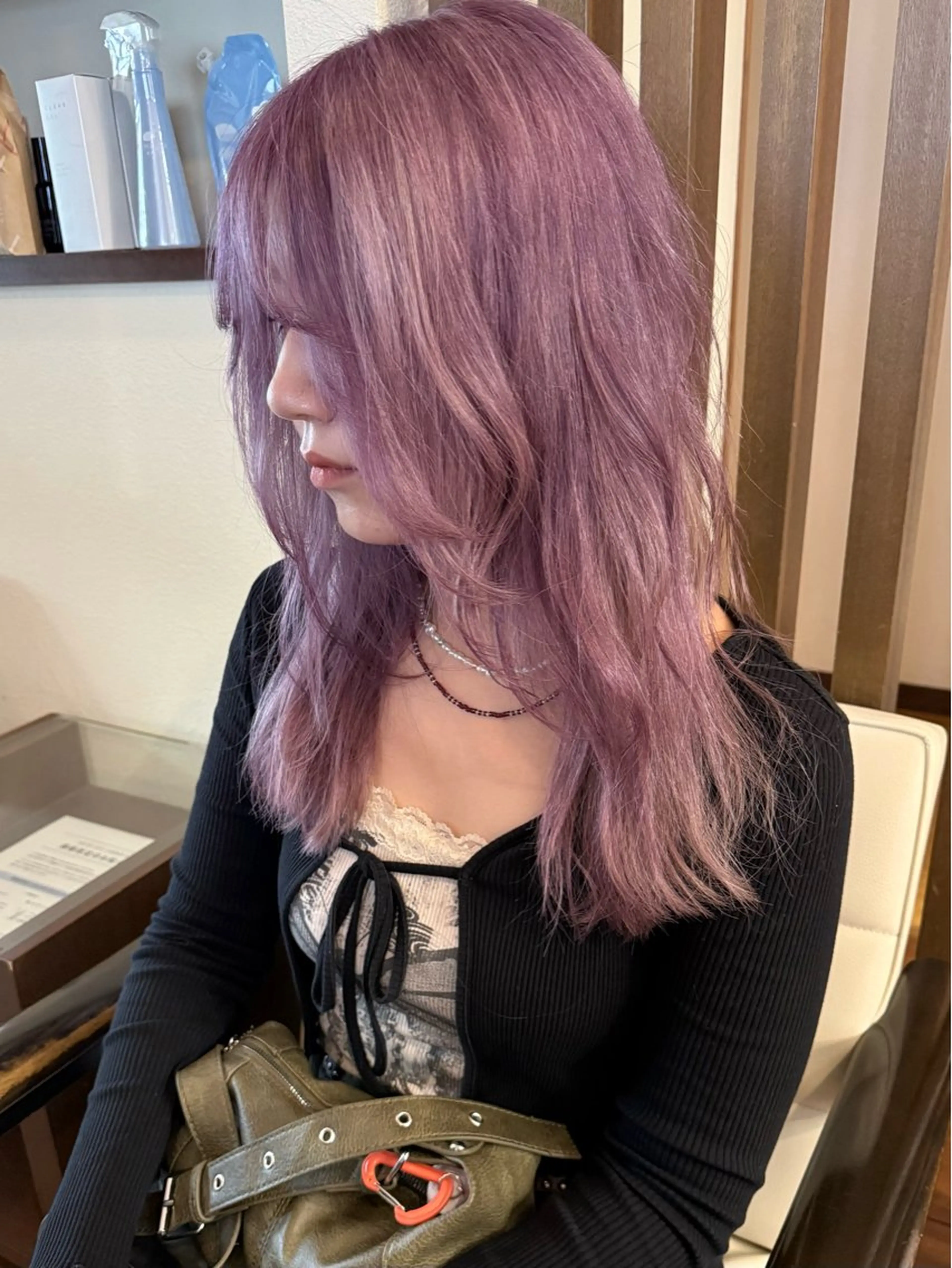 ミディアム カラー ラベンダーカラー ラベンダーピンク ピンクカラー カット ヘアカラー トリートメント 田室 和幸のヘアスタイル