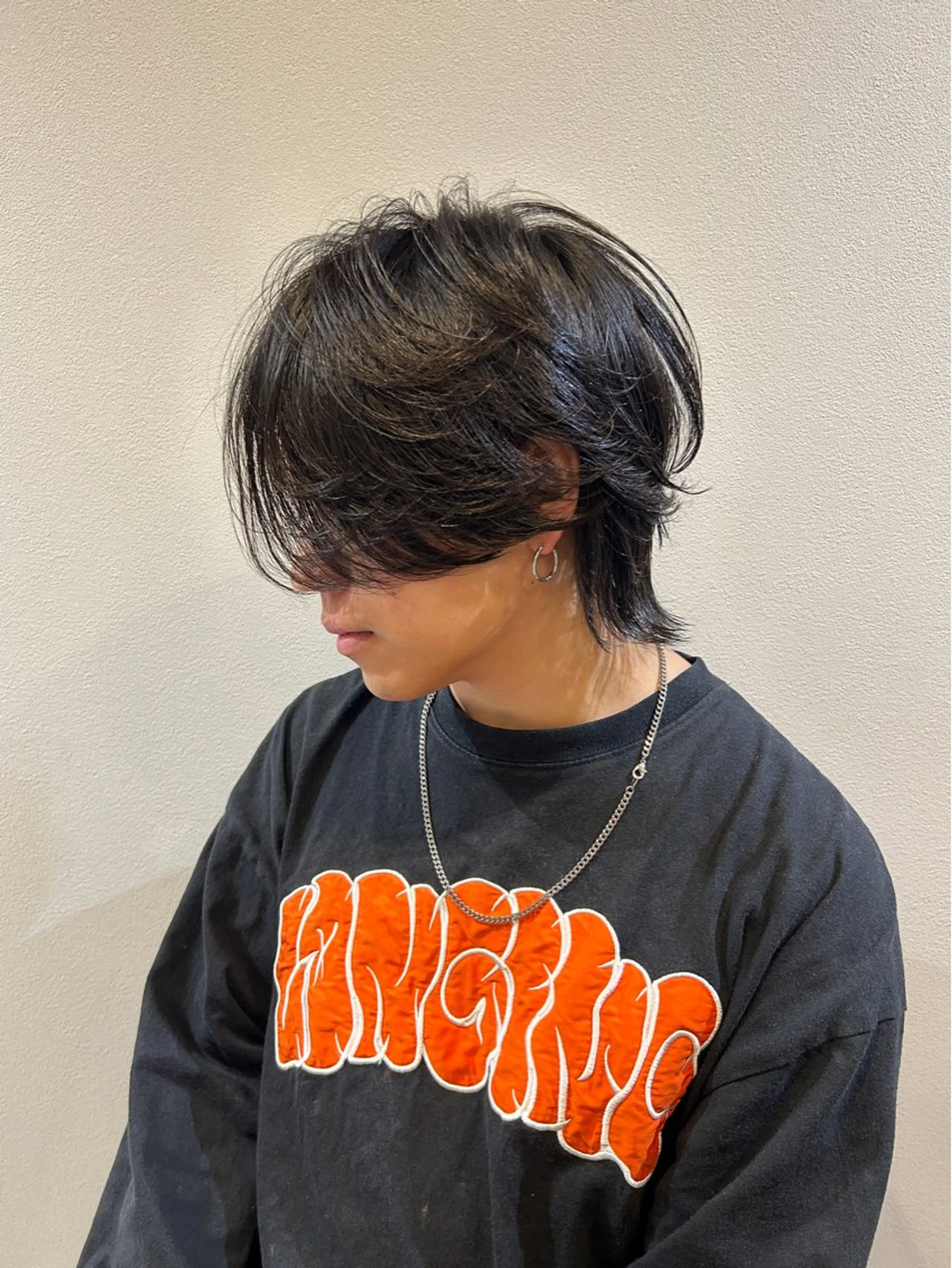 ミディアム ウルフカット カット トリートメント メンズ特化🔥再現度 高カット/パーマ/元のヘアスタイル