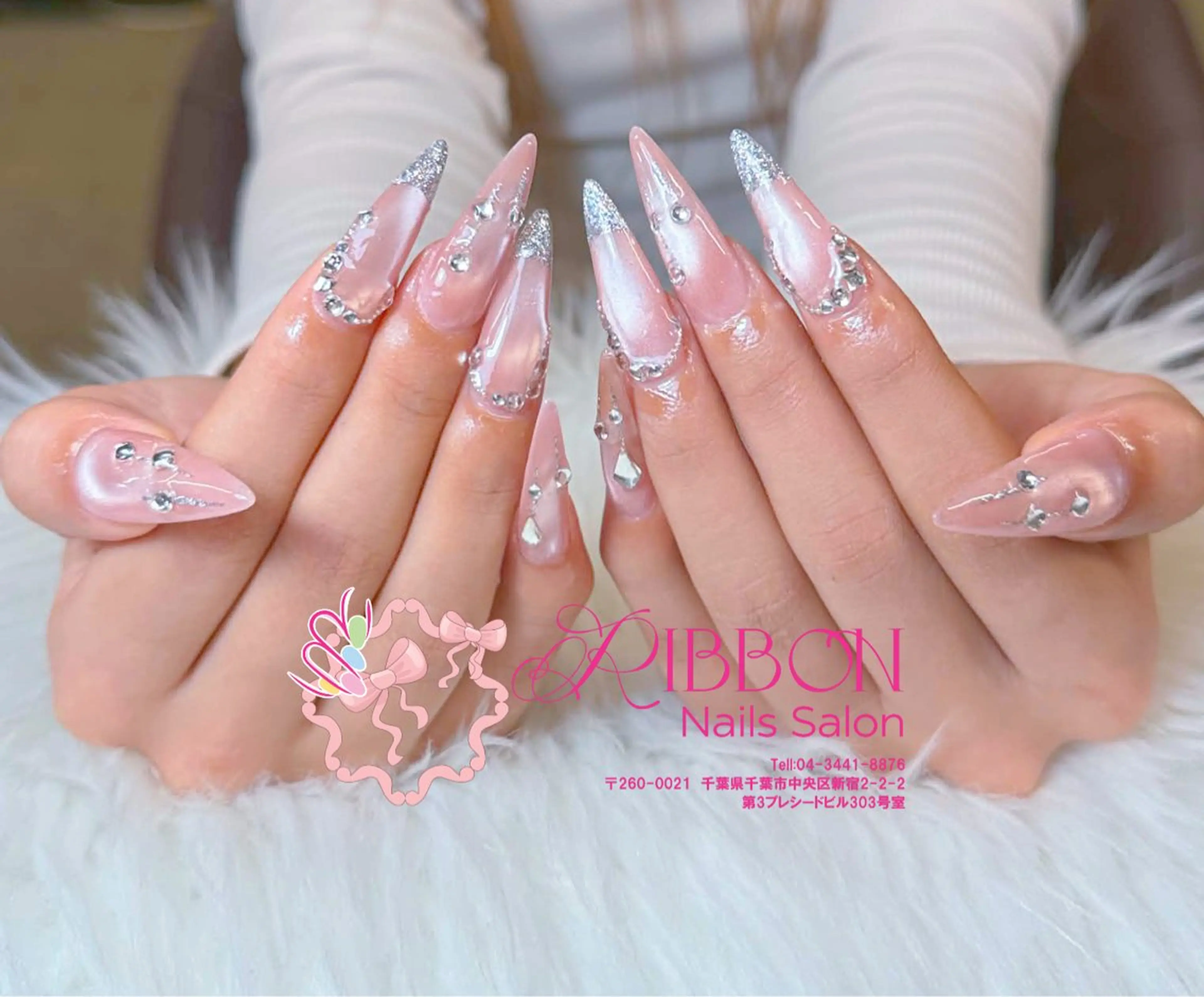 ネイル フレンチネイル ジェルネイル マグネットネイル 持ち込み ニュアンスネイル ハンドネイル Ribbonnail salonのネイルデザイン