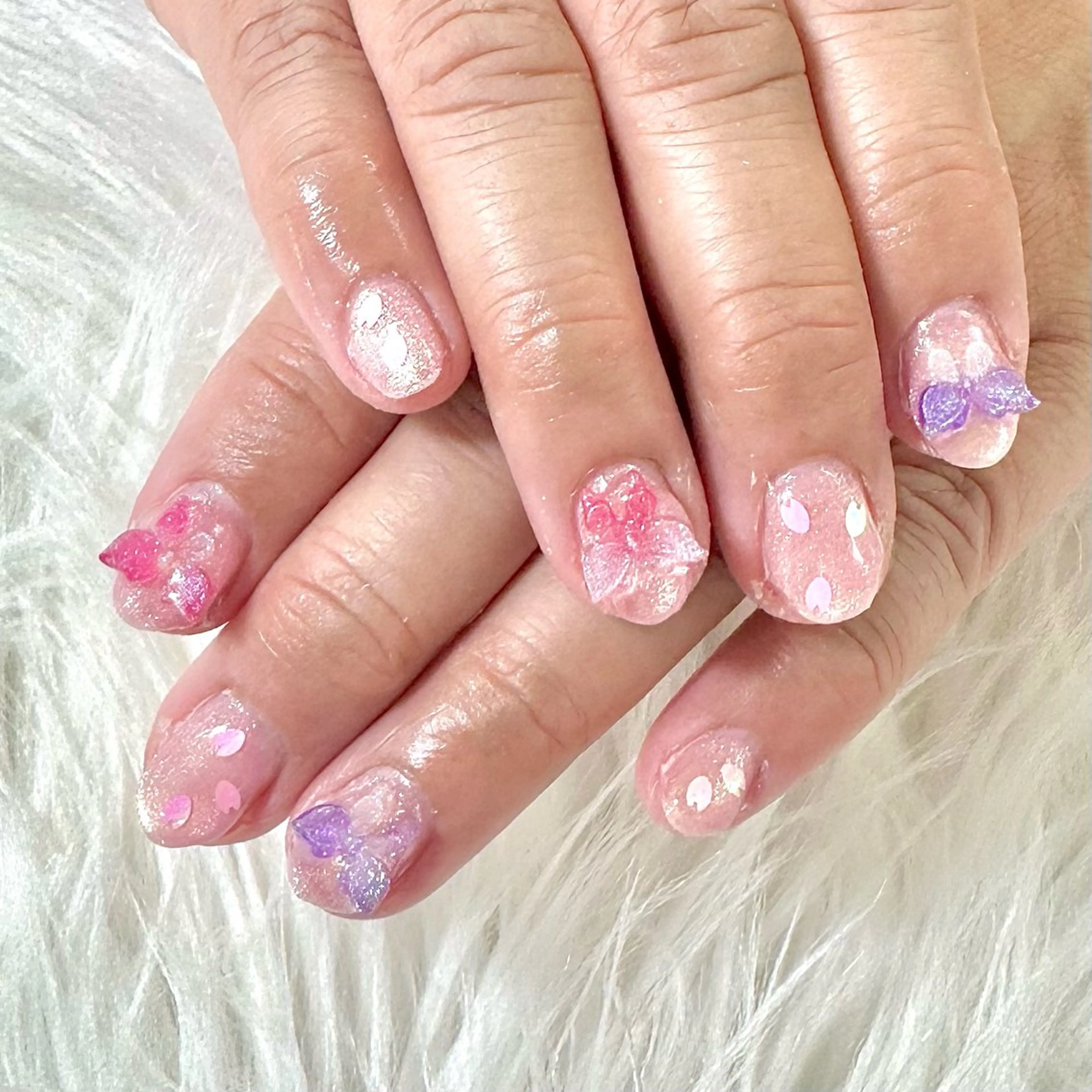 ネイル 桜ネイル マグネットネイル ハンドネイル Heartnail Hino Reinaのネイルデザイン