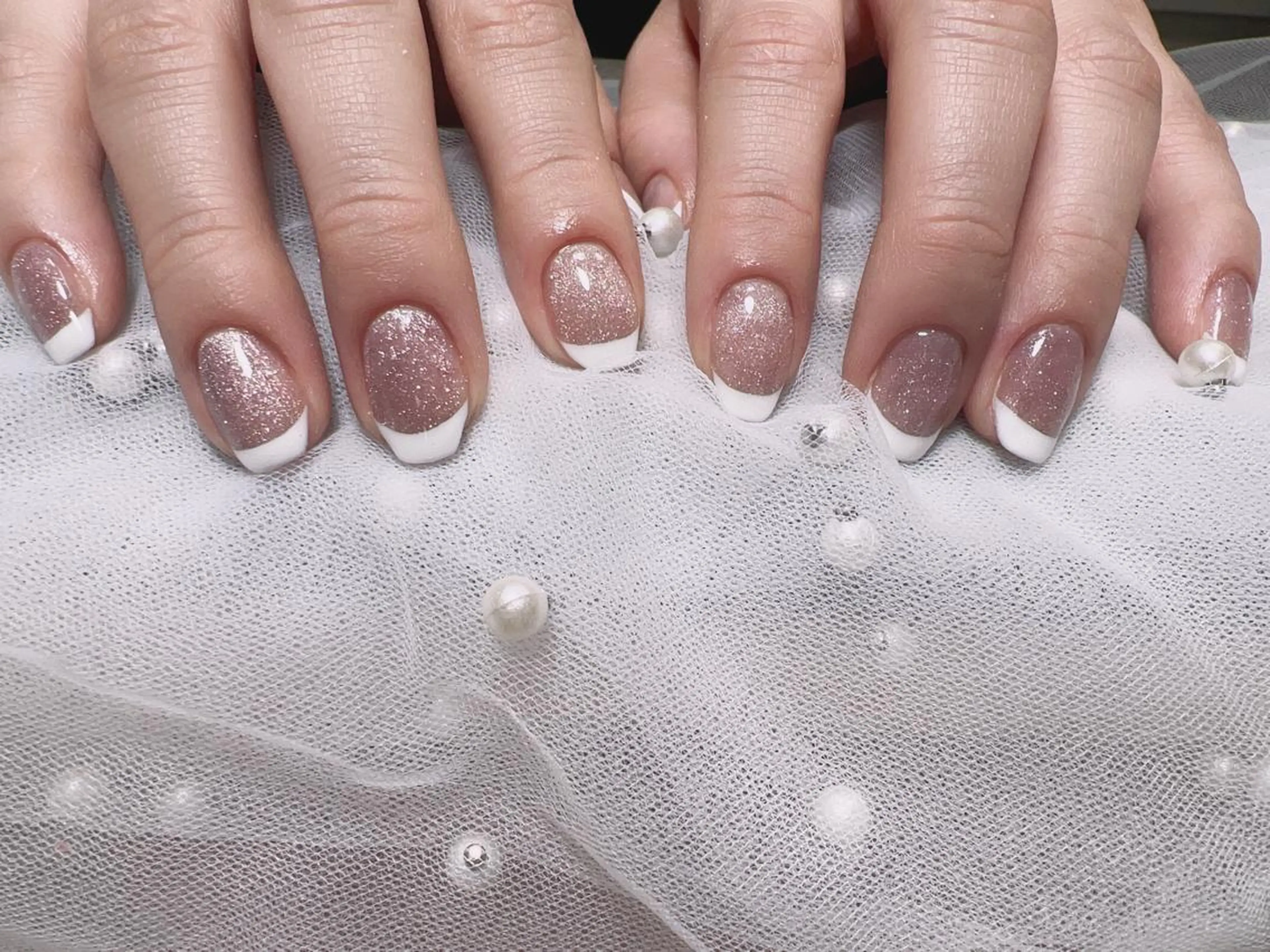 ショート カラー ネイル フレンチネイル マグネットネイル ハンドネイル Nail NaNaのネイルデザイン