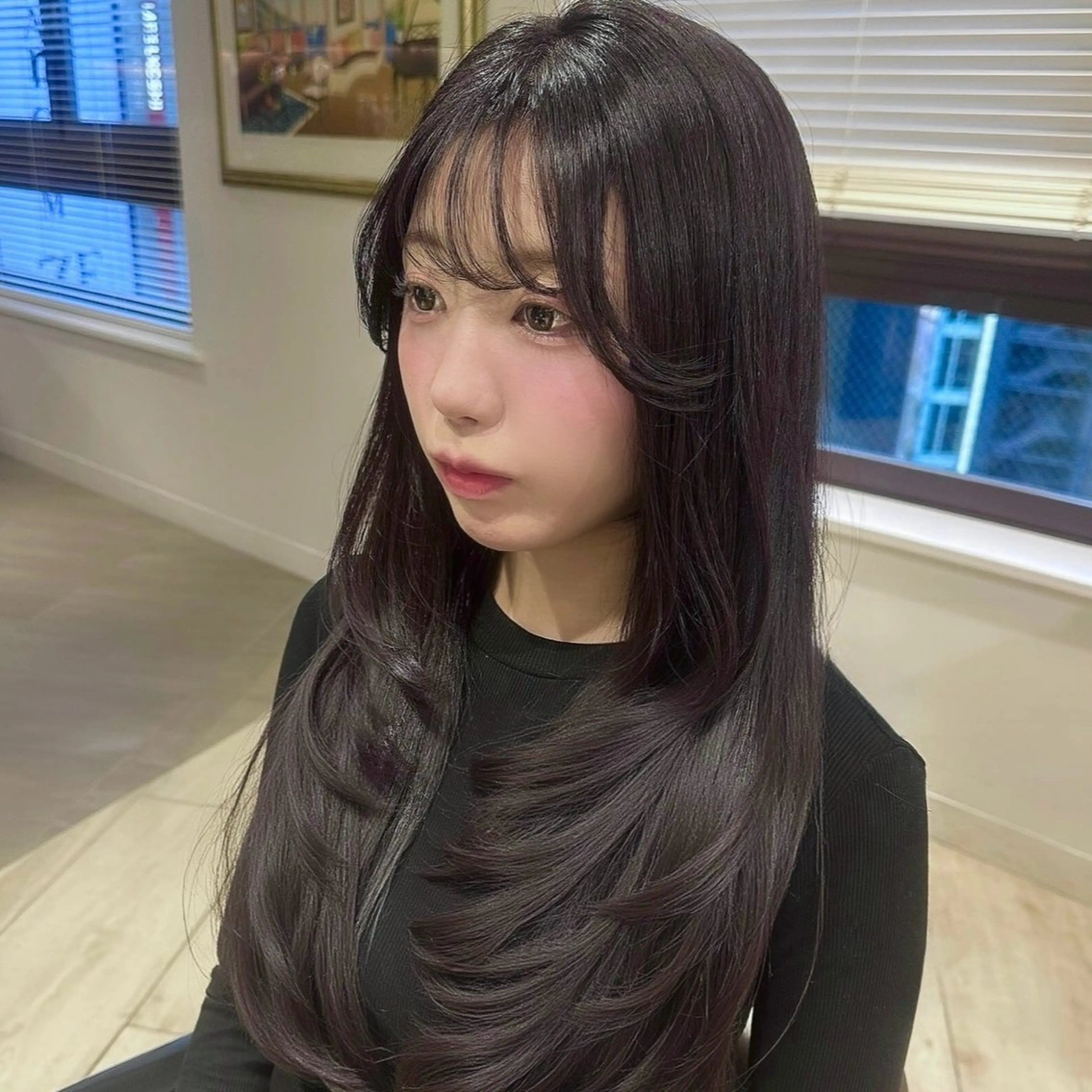 ロング レイヤーカット カット ヘアカラー トリートメント 💎レイヤー.ツヤ髪 /AYAKI💎のヘアスタイル