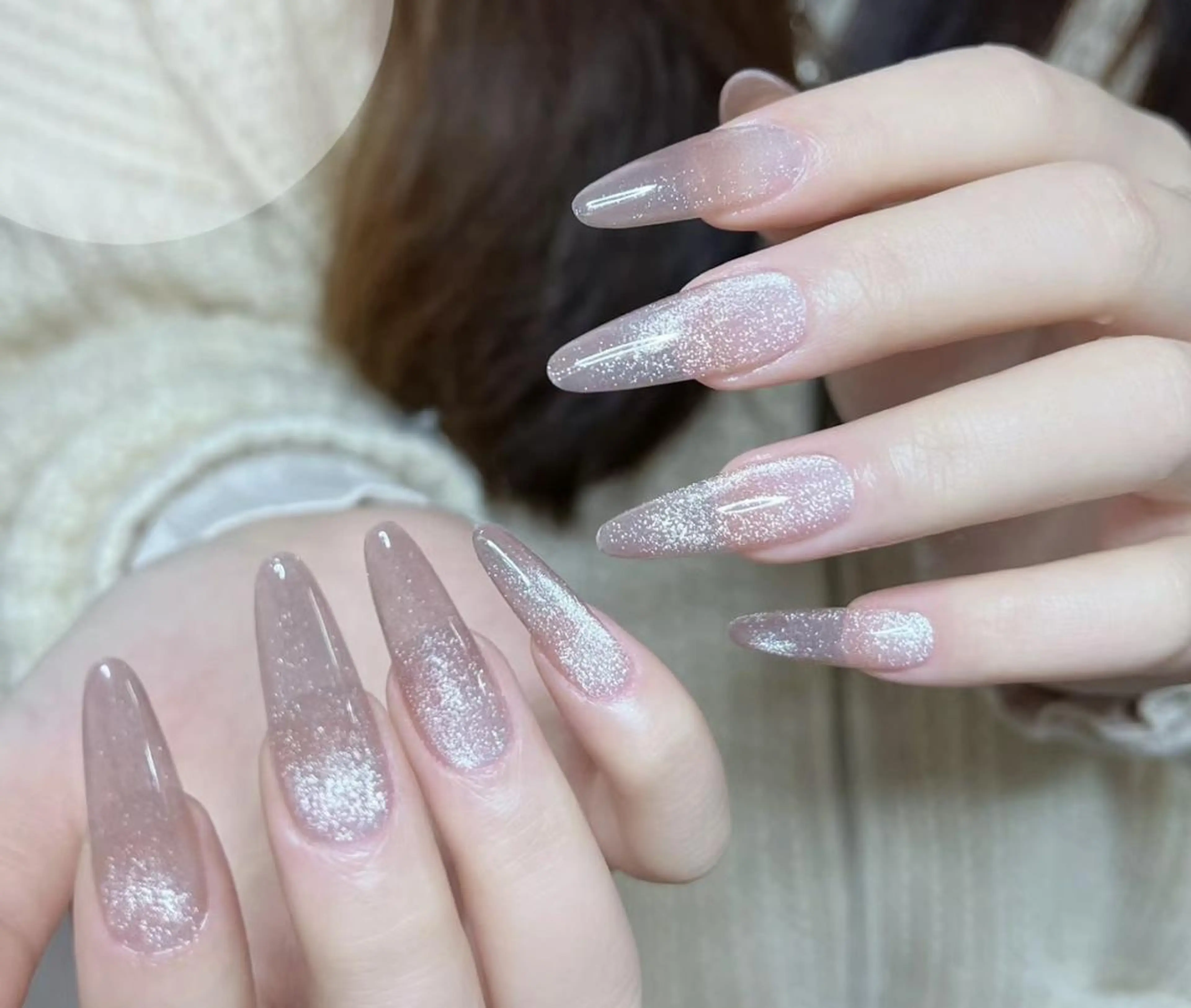 💕スカルプチップ長さ出し💕マグネット/フラッシュの写真