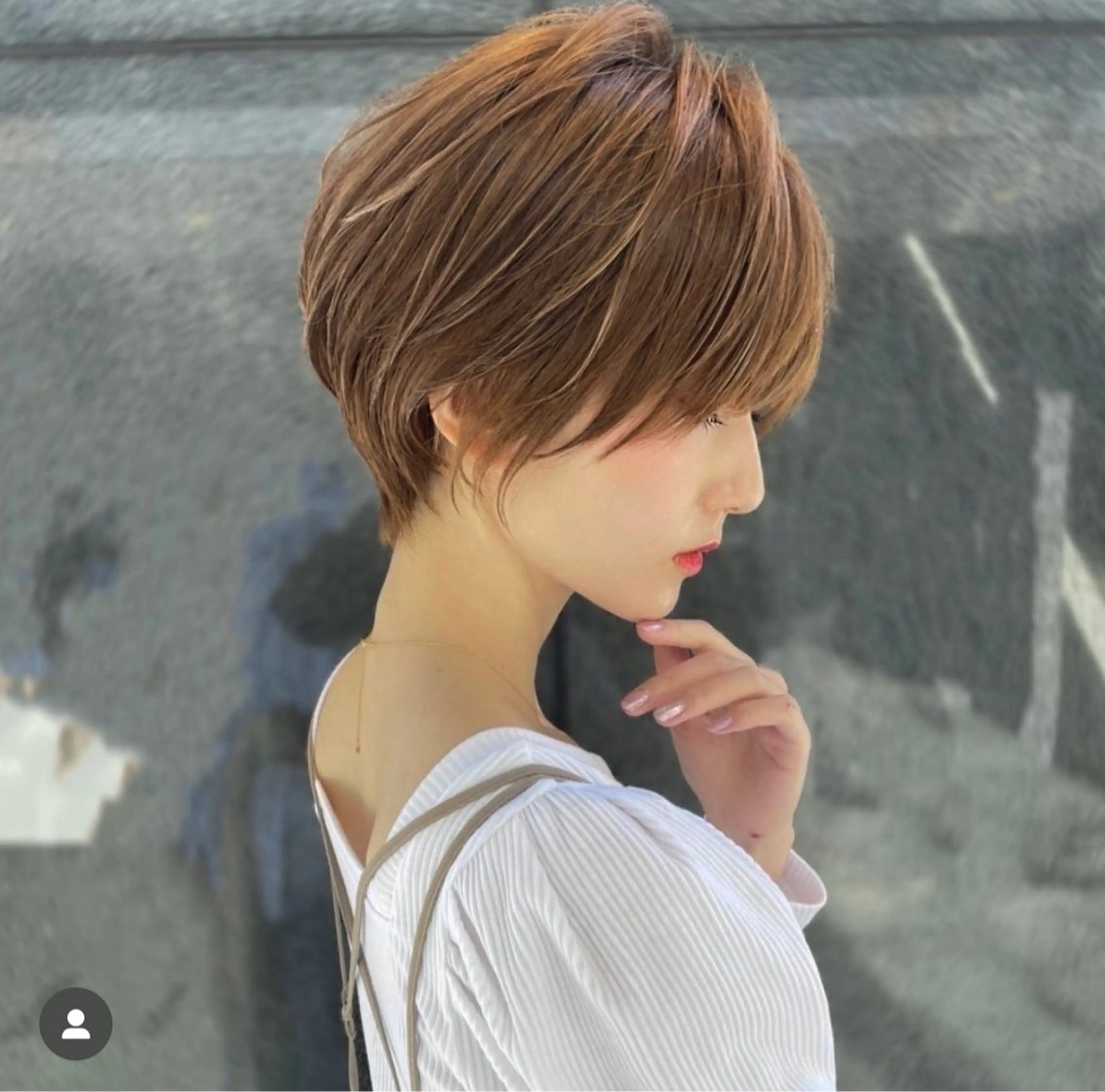 ショート カット トリートメント 韓国風/顔周り/レイ ヤー/北千住/凛太郎のヘアスタイル