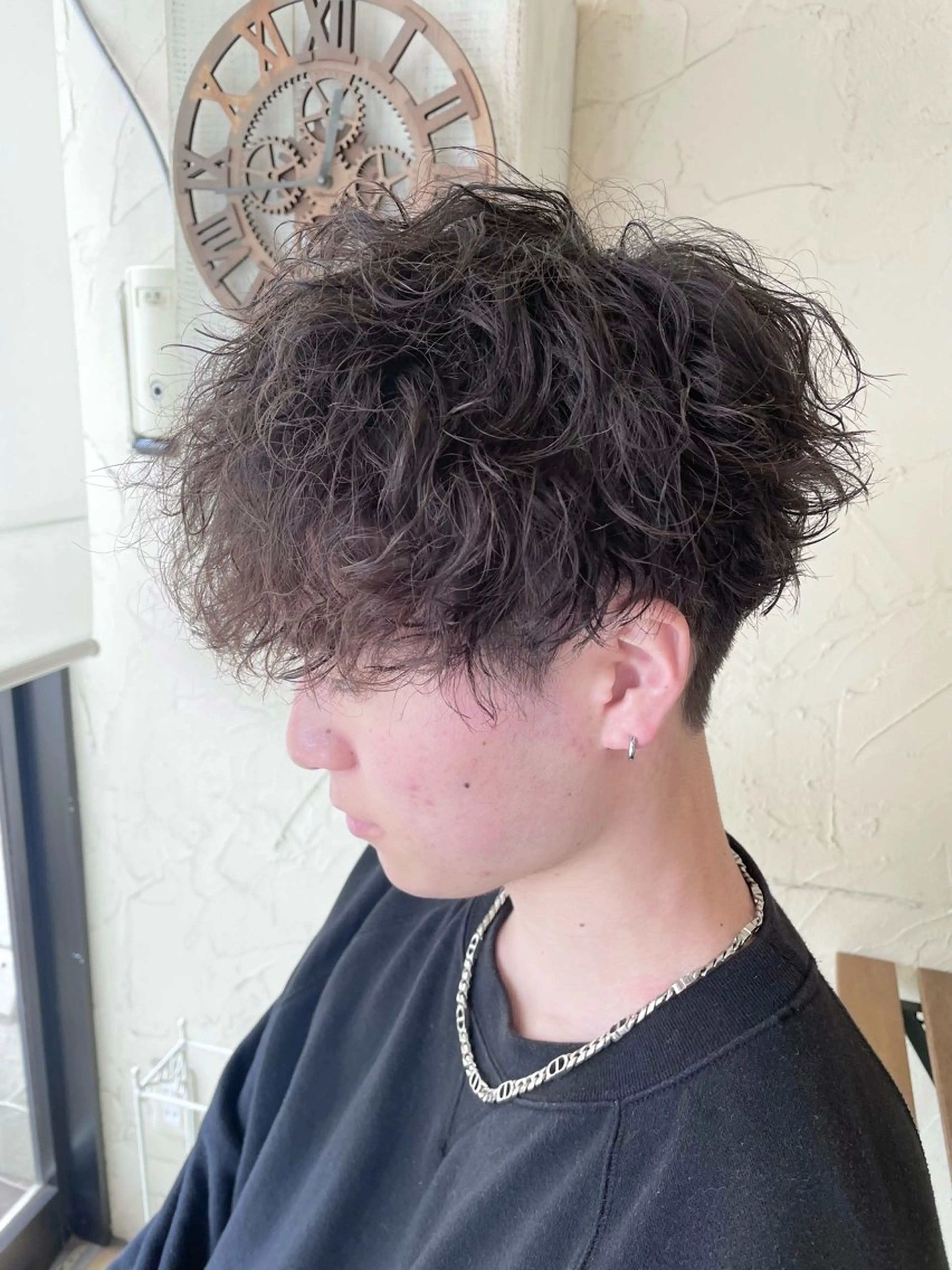 ショート カラー パーマ メンズ メンズパーマ ツイストスパイラルパーマ スパイラルパーマ カット パーマ メンズ特化/パーマ指 名No.1/百瀬太郎のヘアスタイル