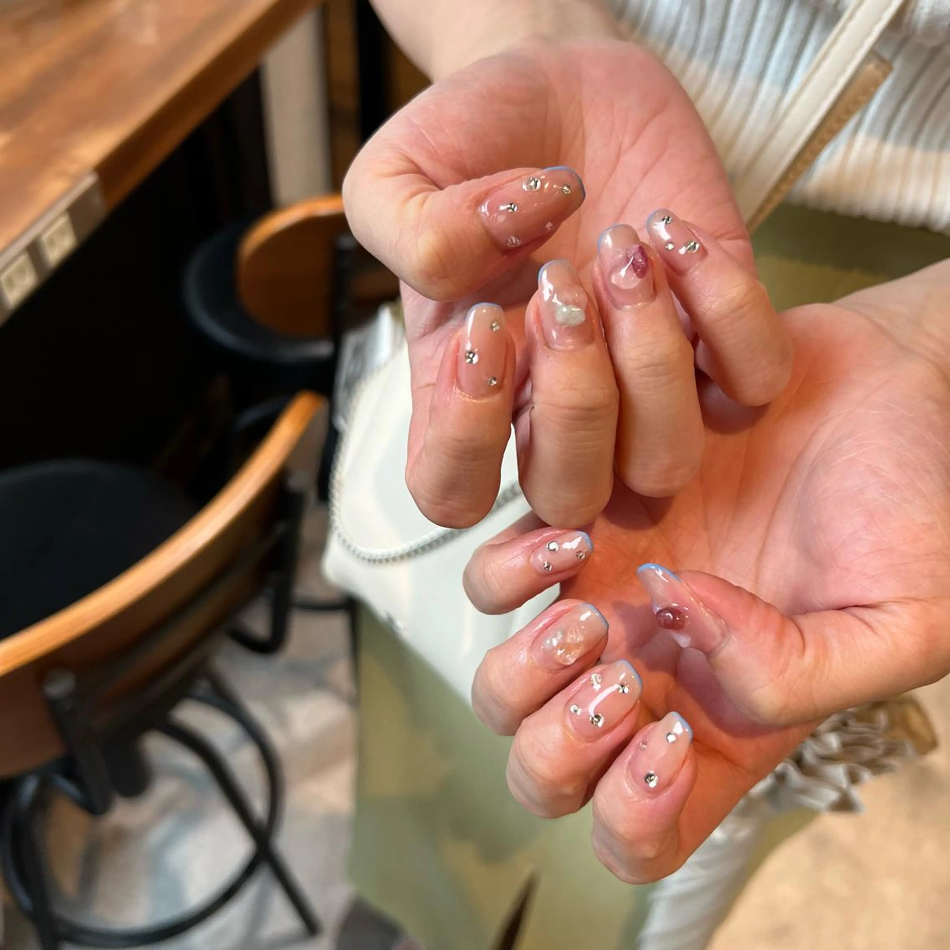 ネイル フレンチネイル ニュアンスネイル sode shioriのネイルデザイン