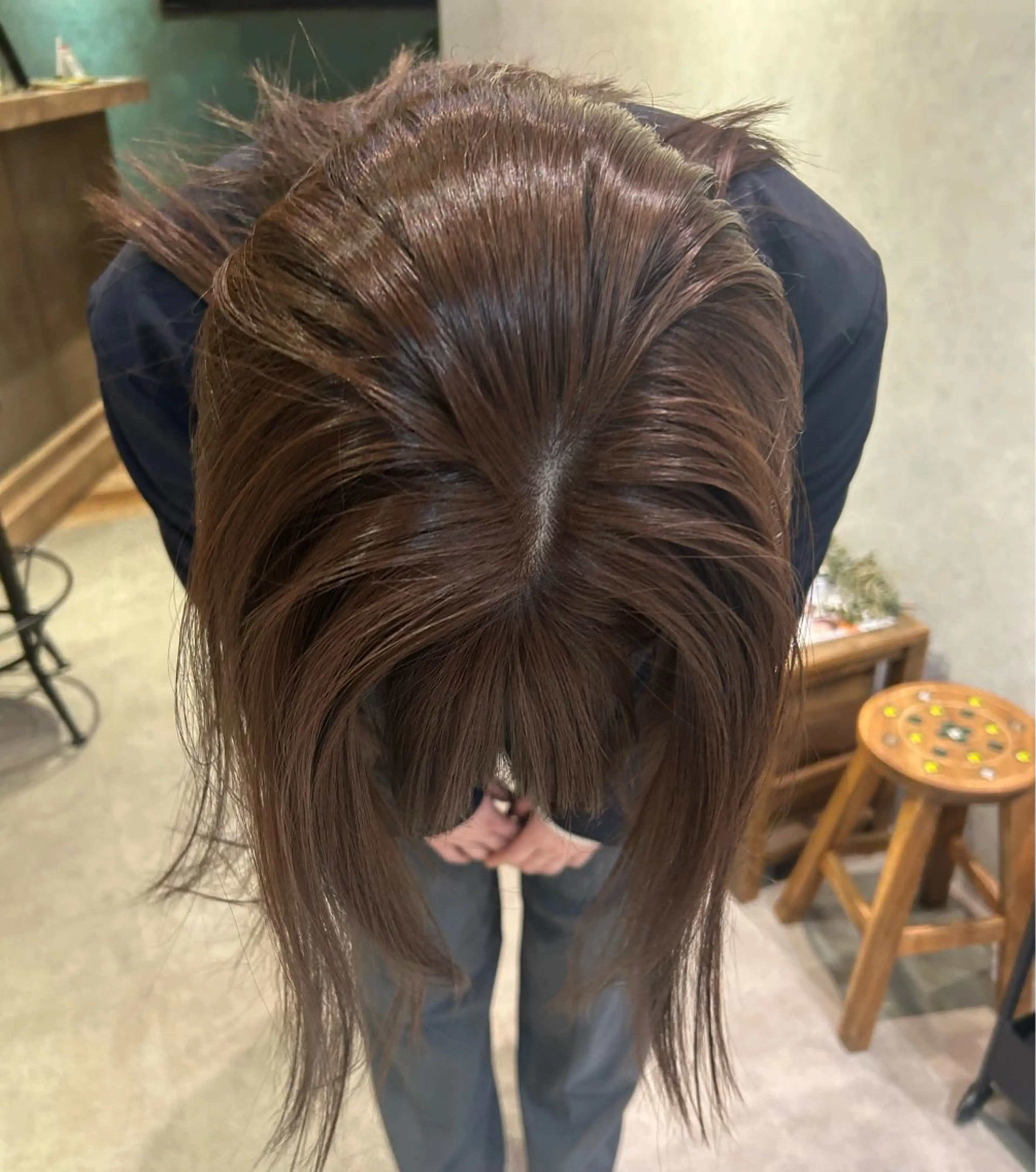 ミディアム カラー ブリーチ ブラウンカラー ブリーチなしカラー トリートメント 無料カットモデル募集 / 涼 乃のヘアスタイル