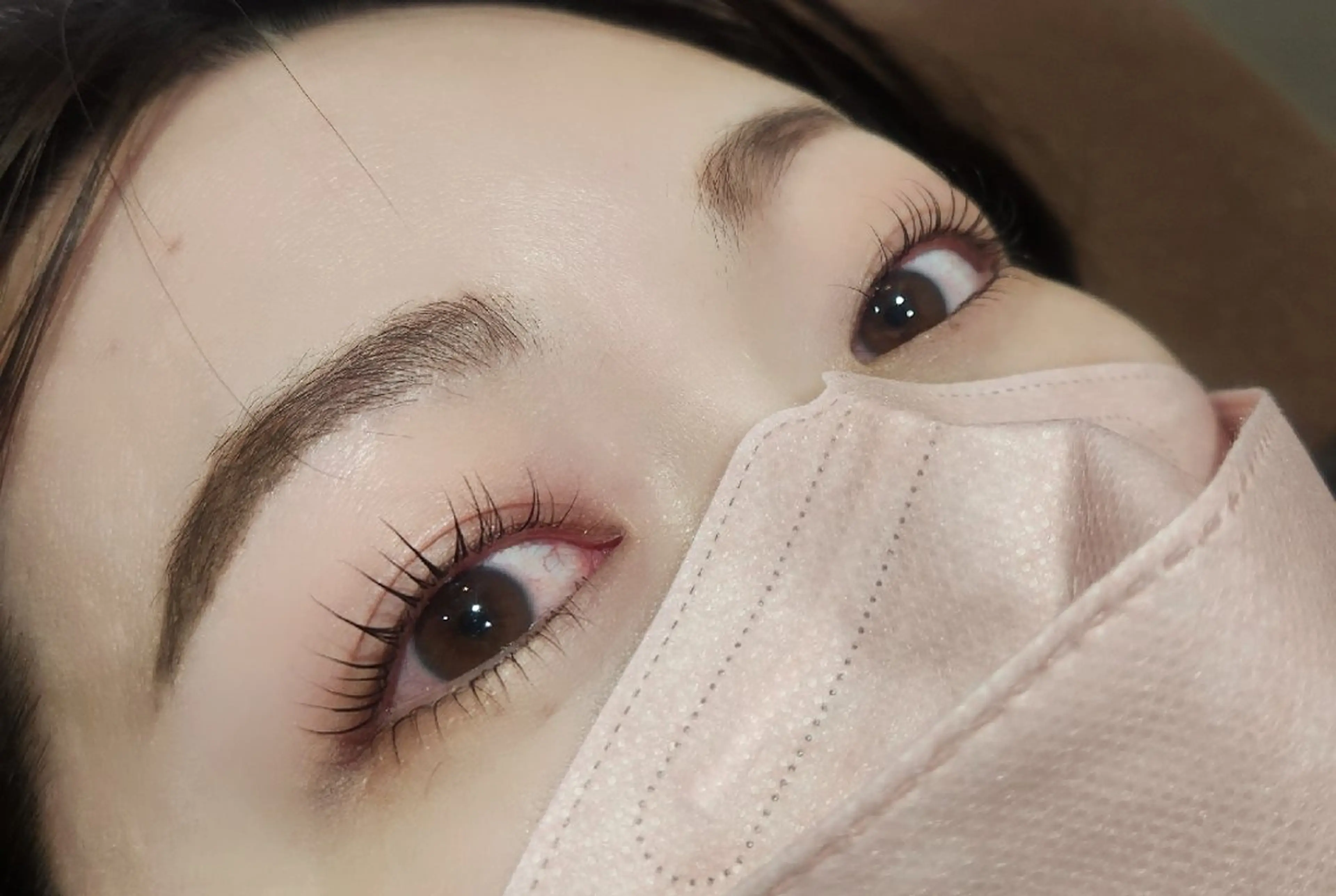 マツエク・マツパ 下まつげエクステ 一重×まつ毛パーマ お のの眉毛・アイブロウイメージ