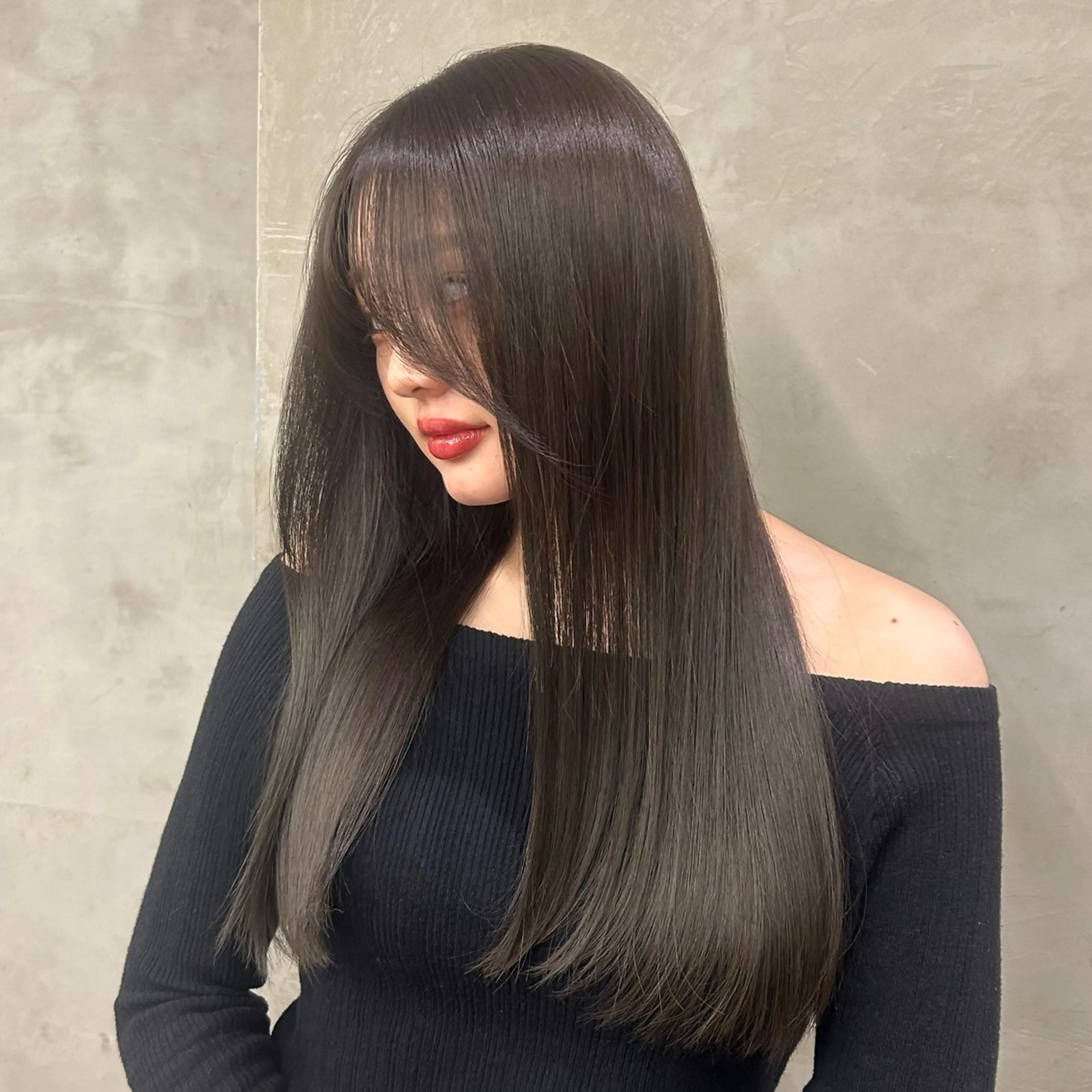 ロング カラー パーマ くせ毛 縮毛矯正 トリートメント カット ヘアカラー 縮毛矯正 トリートメント 🌼髪質改善/透明感 艶髪タケドミのヘアスタイル