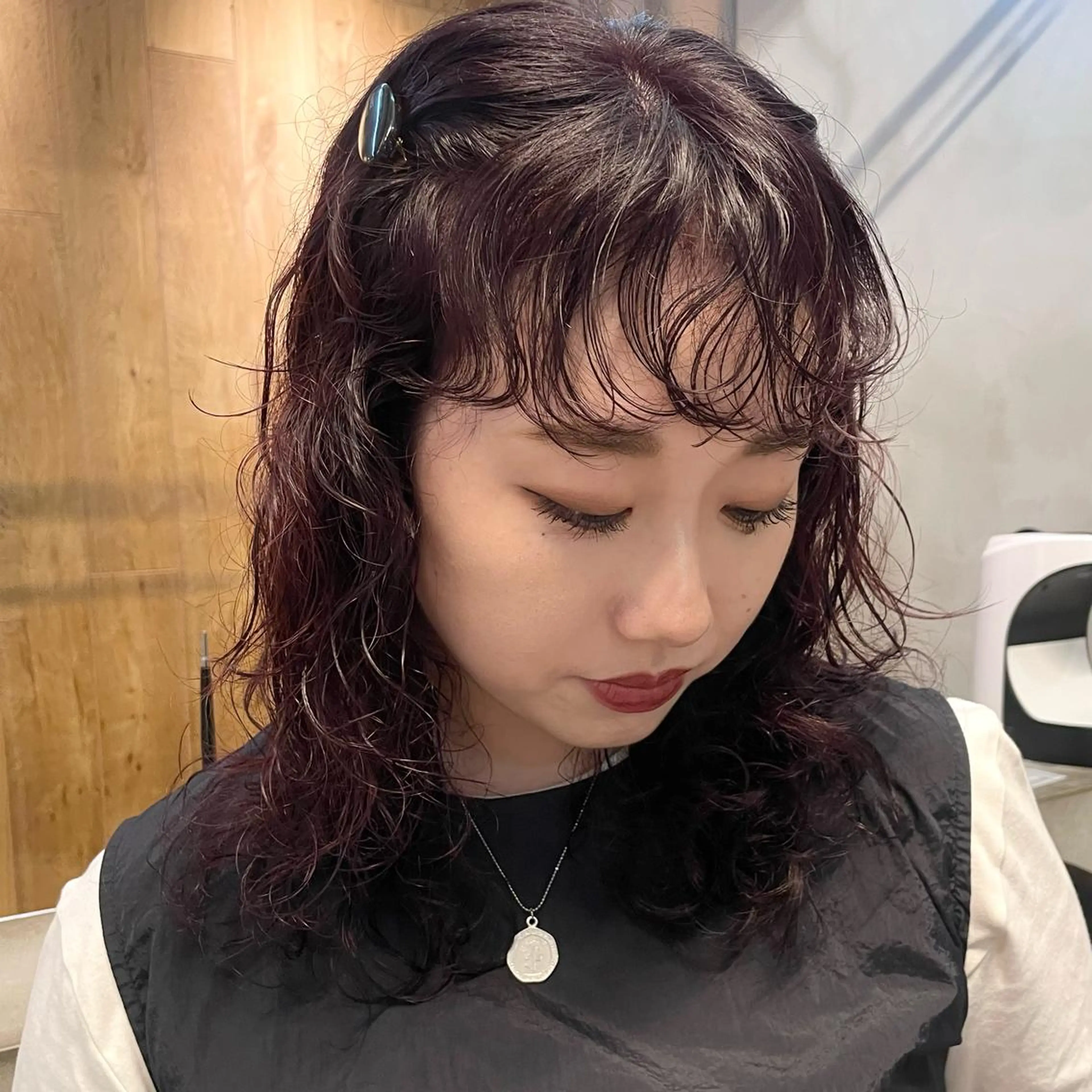 ミディアム パーマ トリートメント 盛れる透明感カラー・ momokaのヘアスタイル