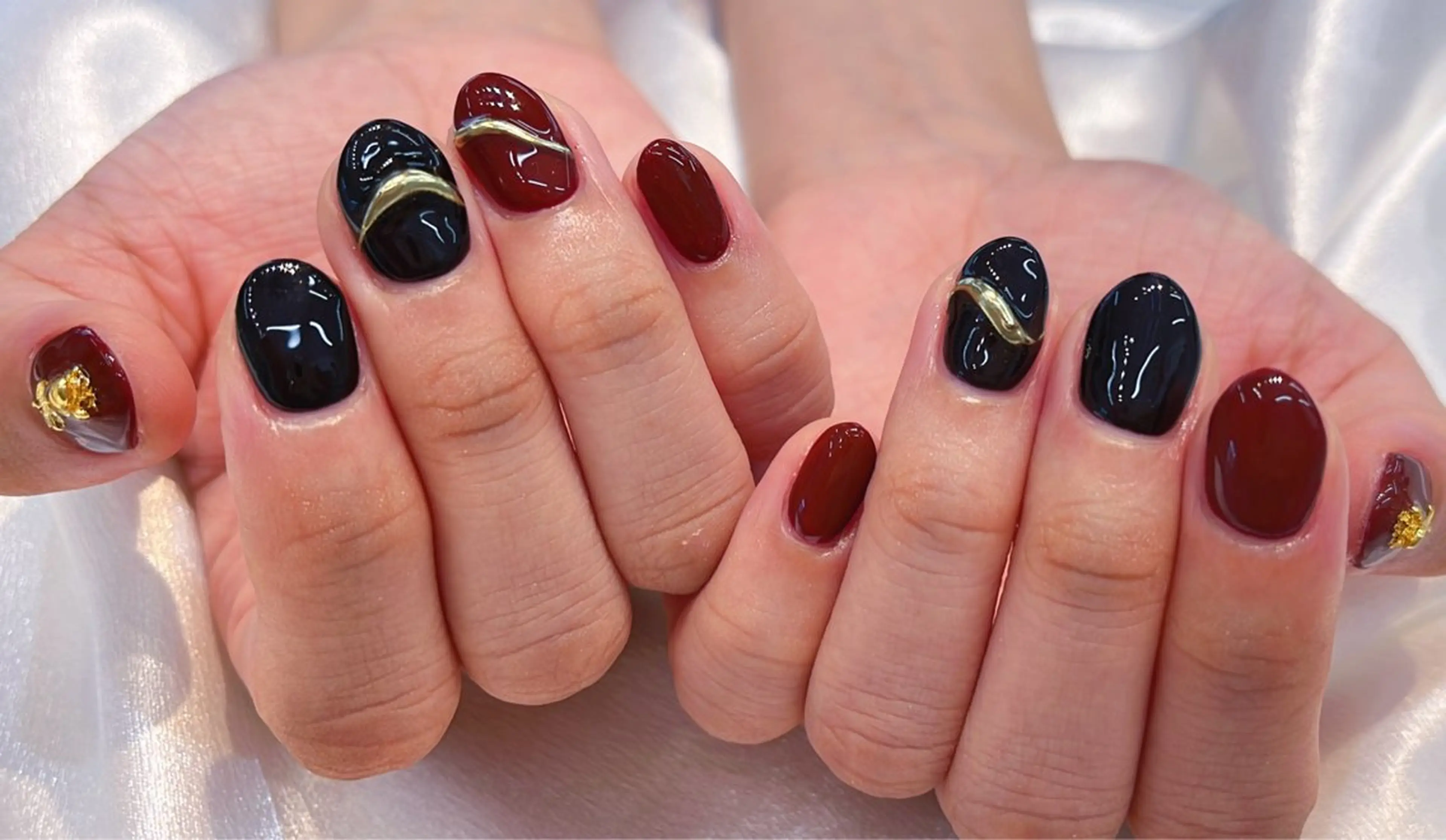 ネイル チークネイル 長さ出し ジェルネイル マグネットネイル 持ち込み ハンドネイル ハンドケア ラッキーネイルサロン 西川口東口店のネイルデザイン