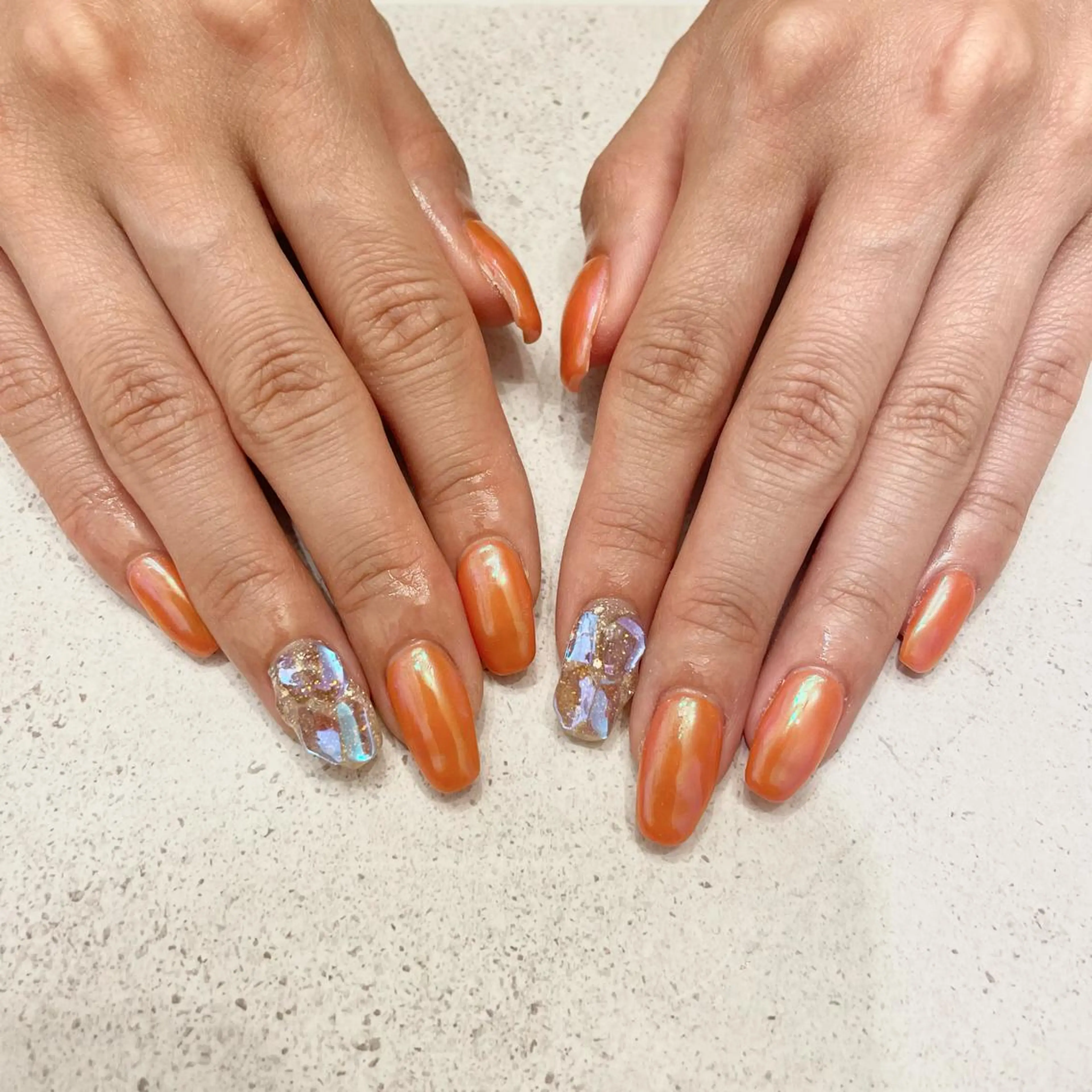 ネイル ハンドネイル Sea  nail by emaのネイルデザイン