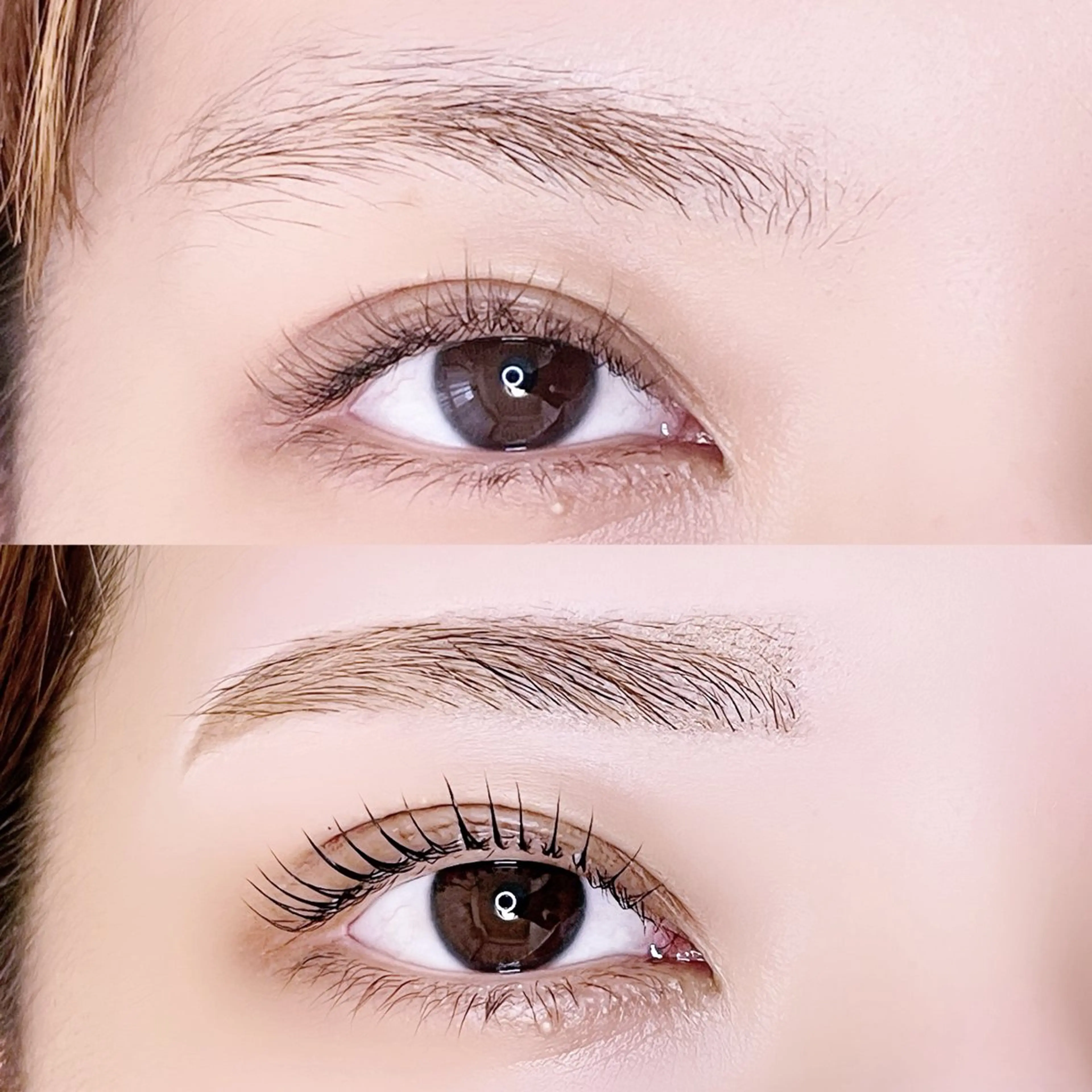 上まつ毛パーマ＋眉毛ワックスの写真