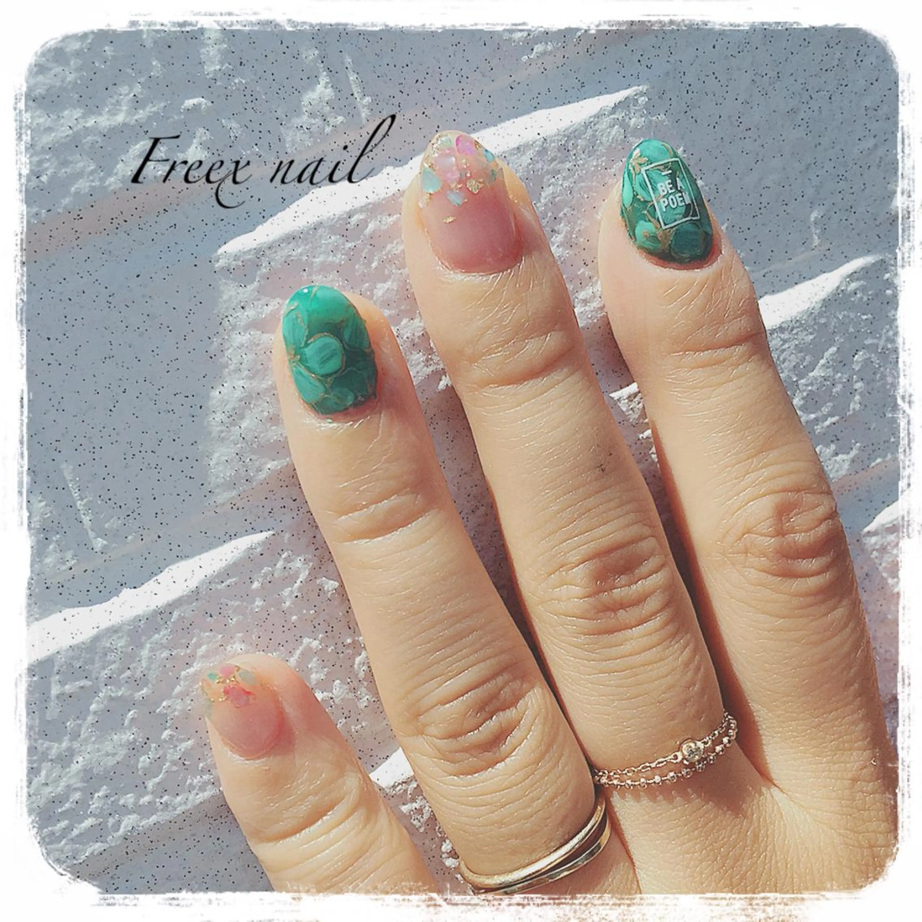 ネイル グリーン freex nail /ニュアンス/個性派のネイルデザイン