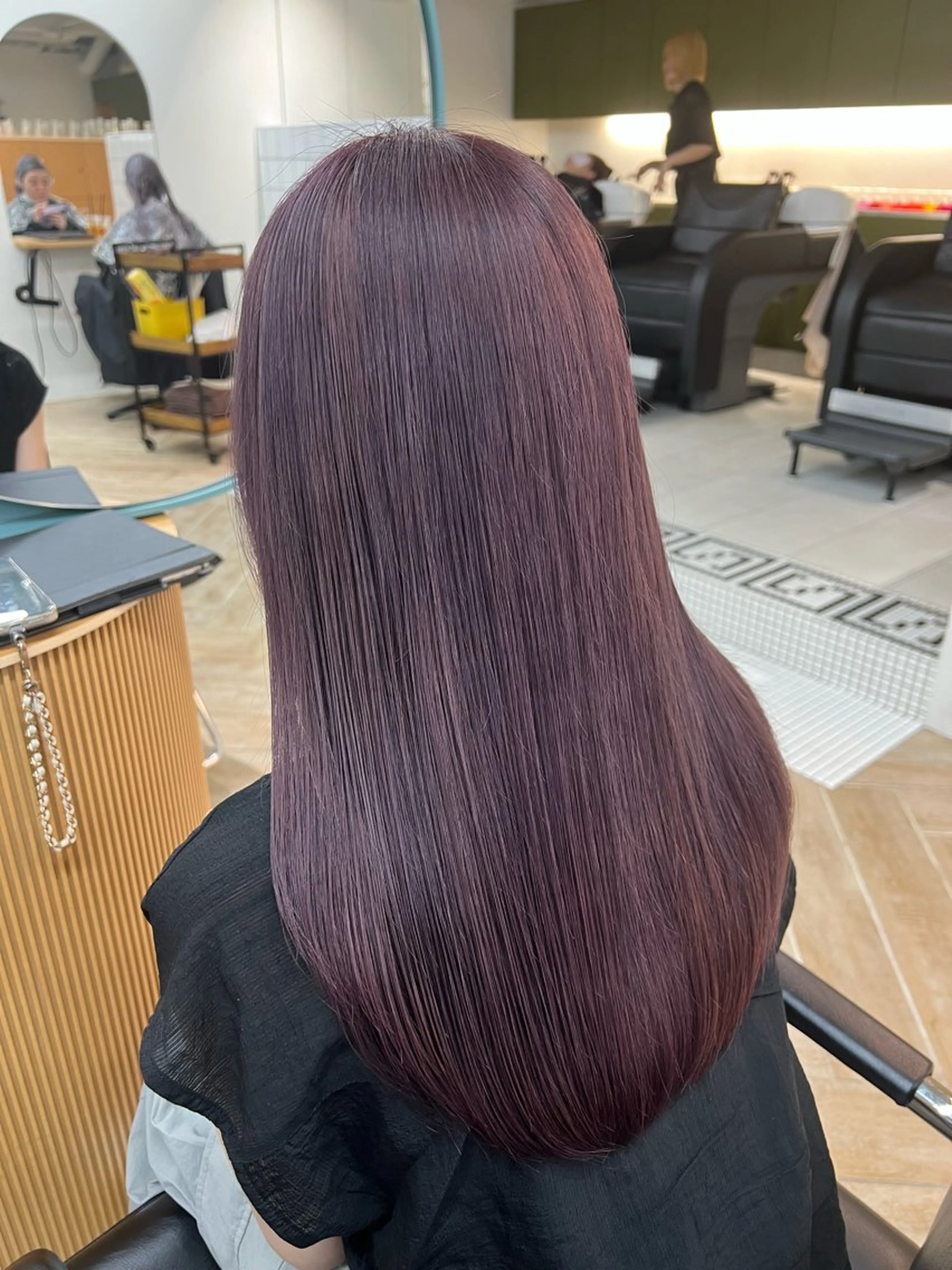 セミロング カラー カット ヘアカラー トリートメント ベージュ/髪質改善 新潟/万代/井上佑のヘアスタイル