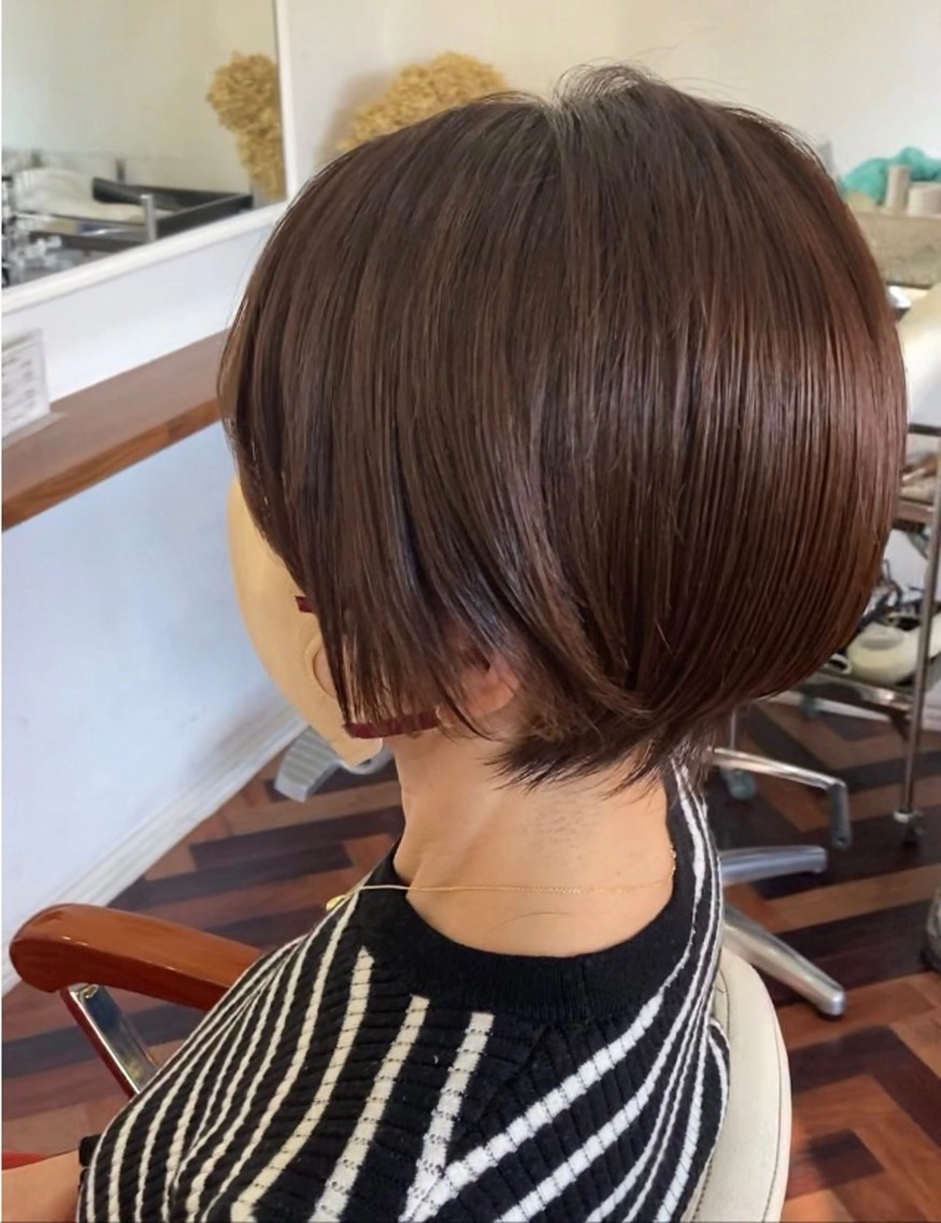 ショート くびれヘア 髪質改善 ショートヘア トリートメント mopa_kaede 暖色カラー/ロングのヘアスタイル