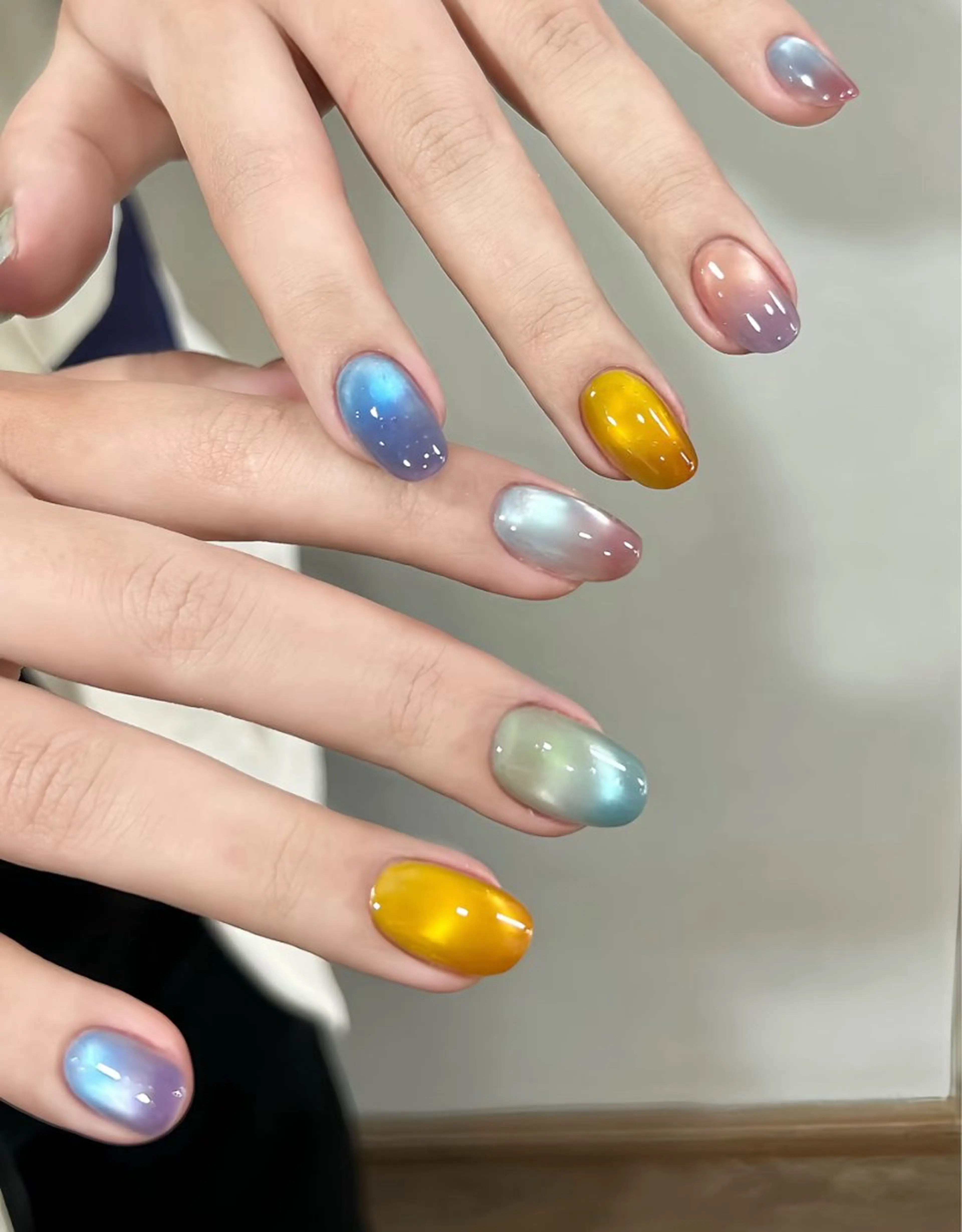 ネイル ハート 韓国ネイル オフィスネイル ワンカラーネイル シンプルネイル ハンドネイル Lynn_ Nailのネイルデザイン