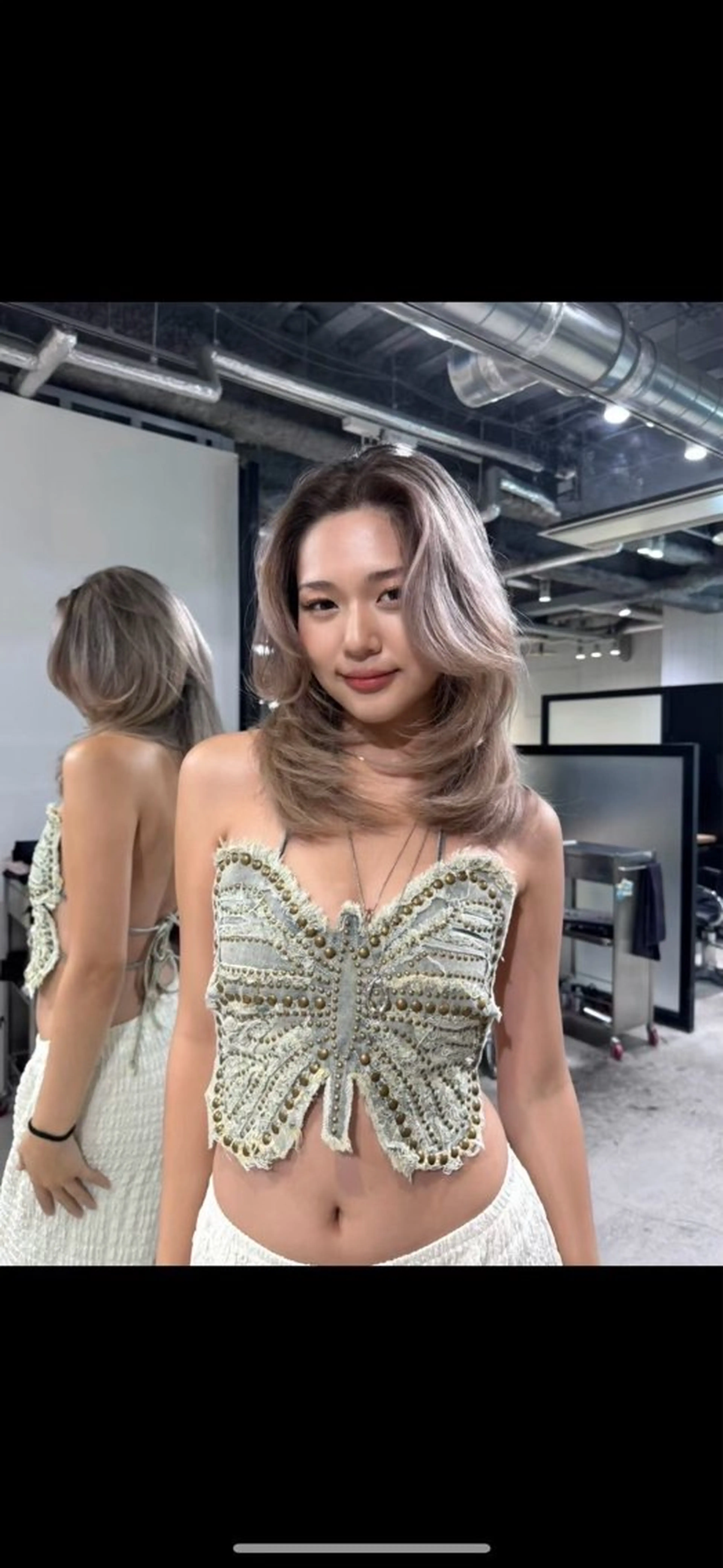 セミロング ヘアカラー 🖤エクステ/ハイト ーン/KANNA🖤のヘアスタイル