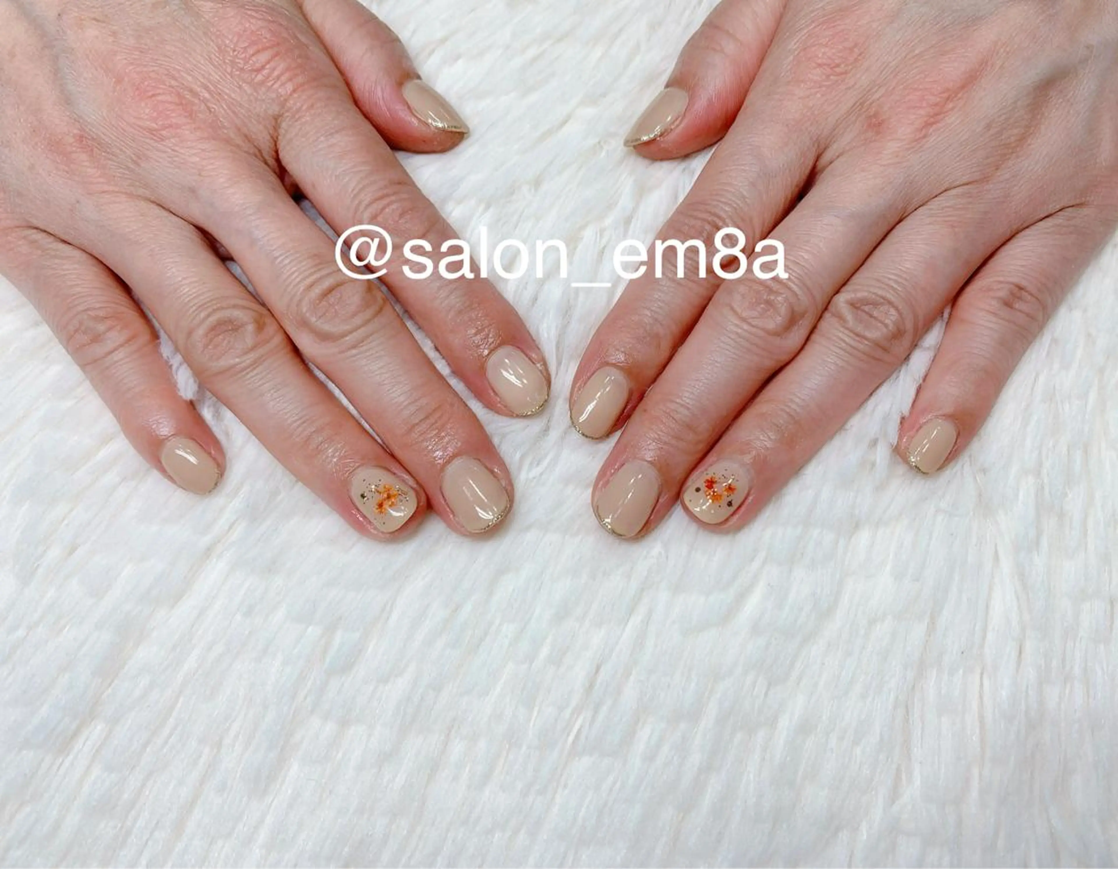 ネイル フレンチネイル ジェルネイル オフィスネイル 春ネイル ハンドネイル salon EM&A emiのネイルデザイン