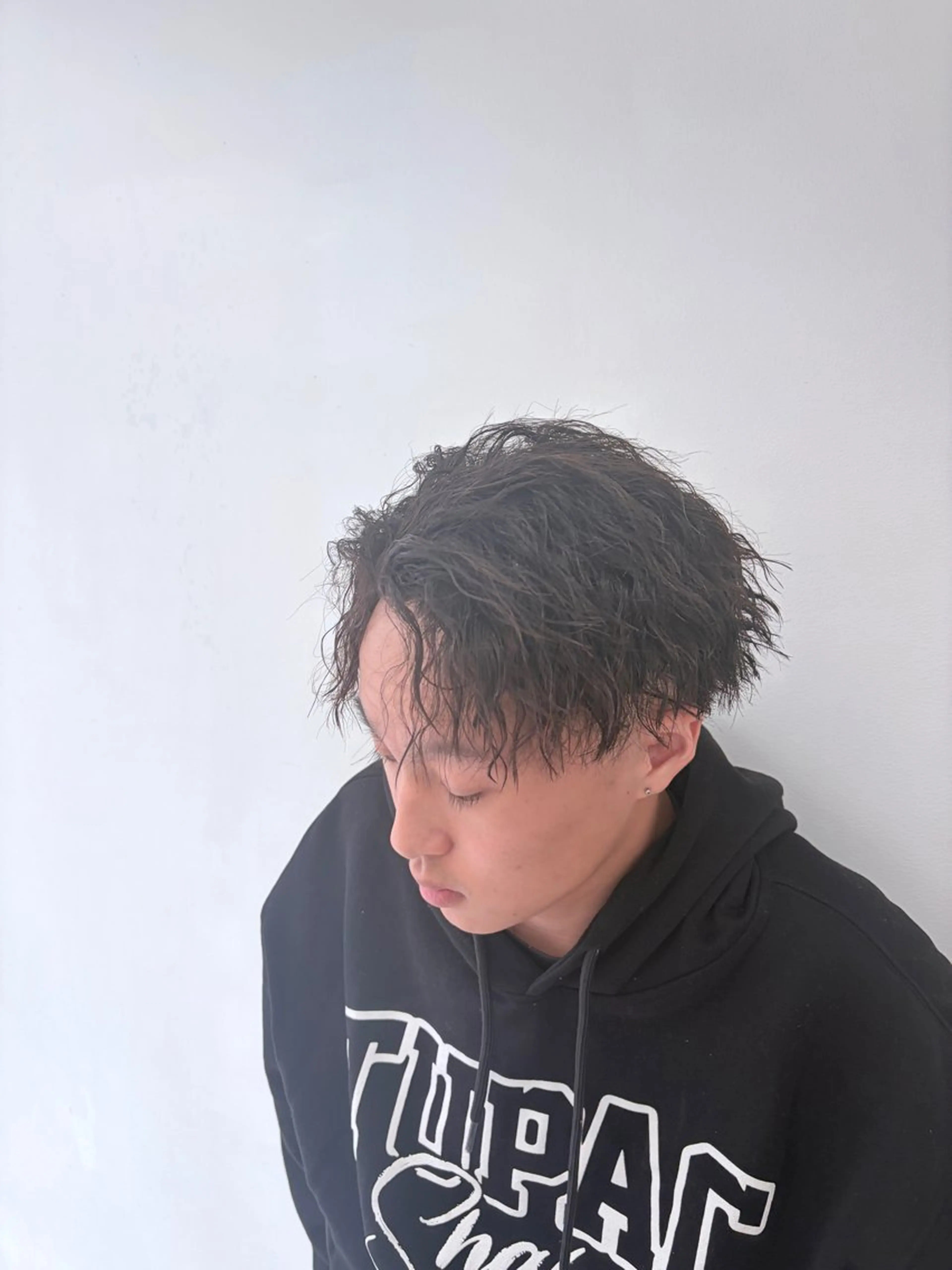 パーマ メンズ カット パーマ 成瀬スパイラル パーマ清水大隼のヘアスタイル