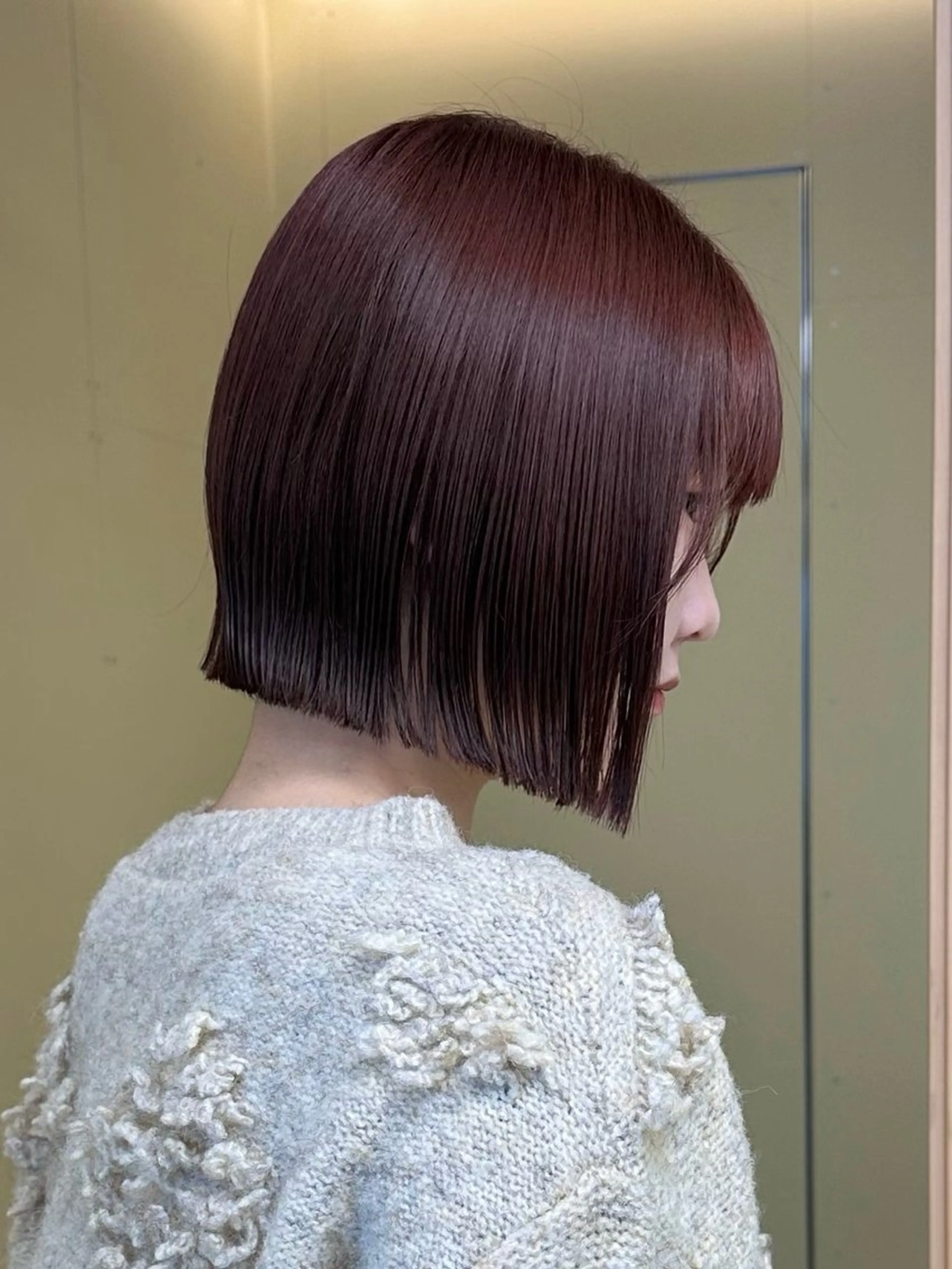 ショート カット ヘアカラー ボブ/ぱつっとボブ/ 谷口 海星のヘアスタイル