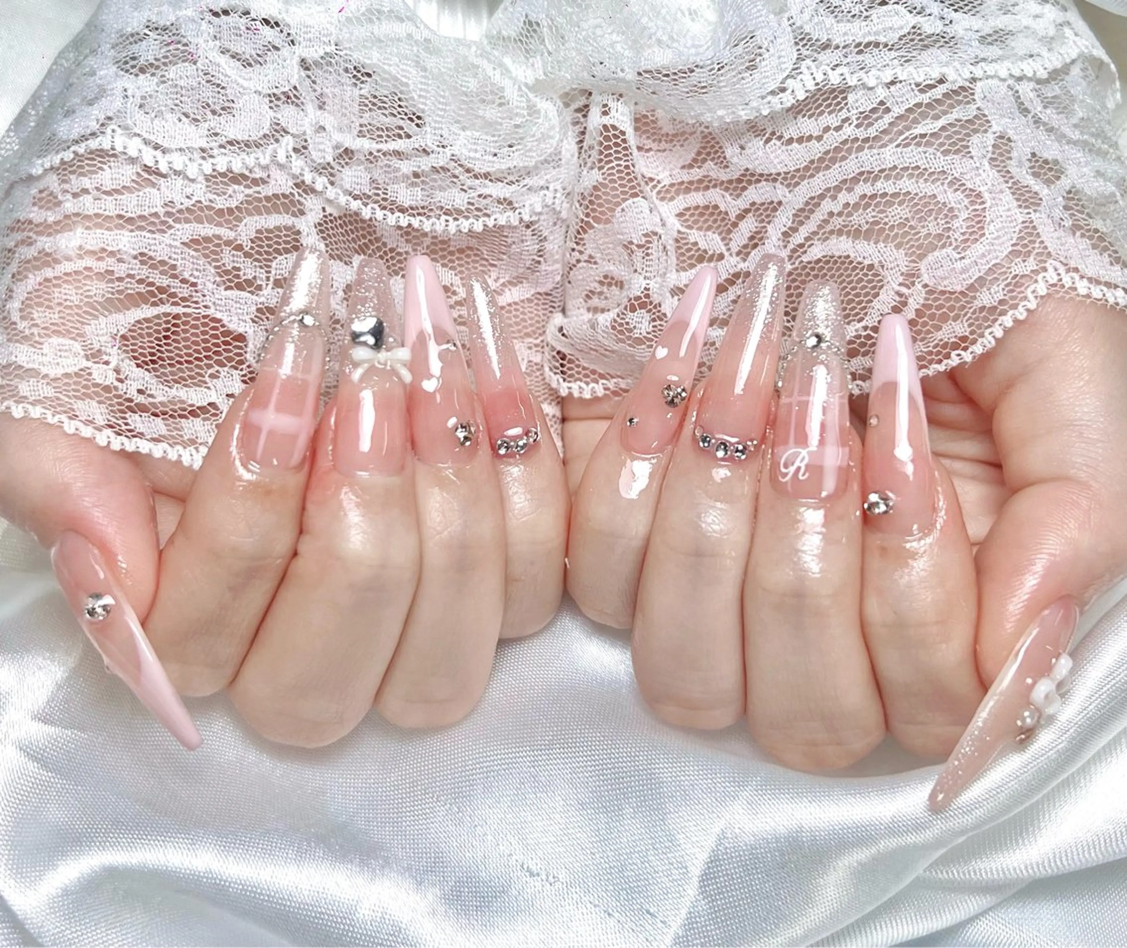 ネイル 長さ出し Lya Nail Salonのネイルデザイン
