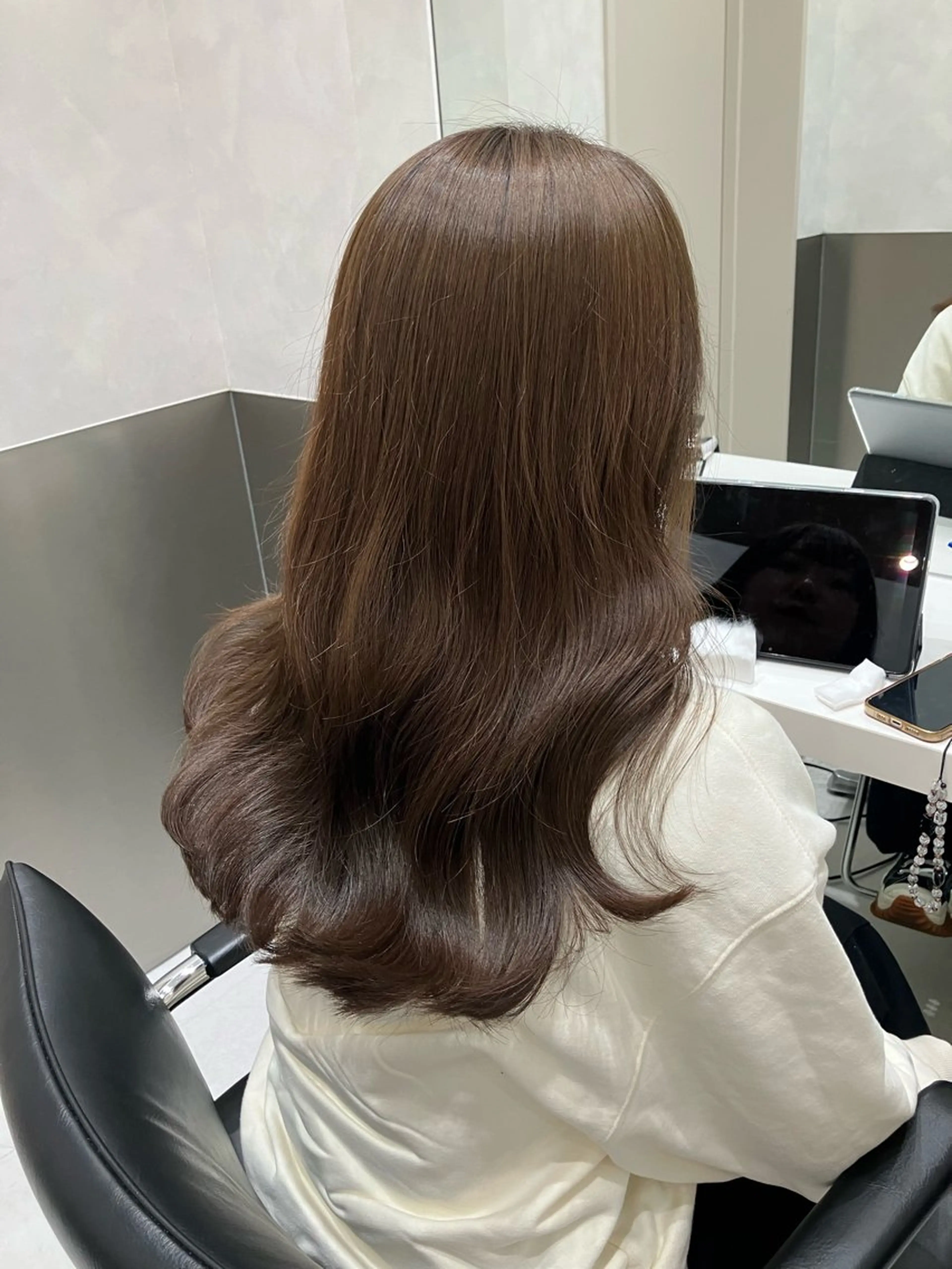 ロング カラー カット ヘアカラー トリートメント 💖ブリーチなし透明 感💖ASAHIのヘアスタイル