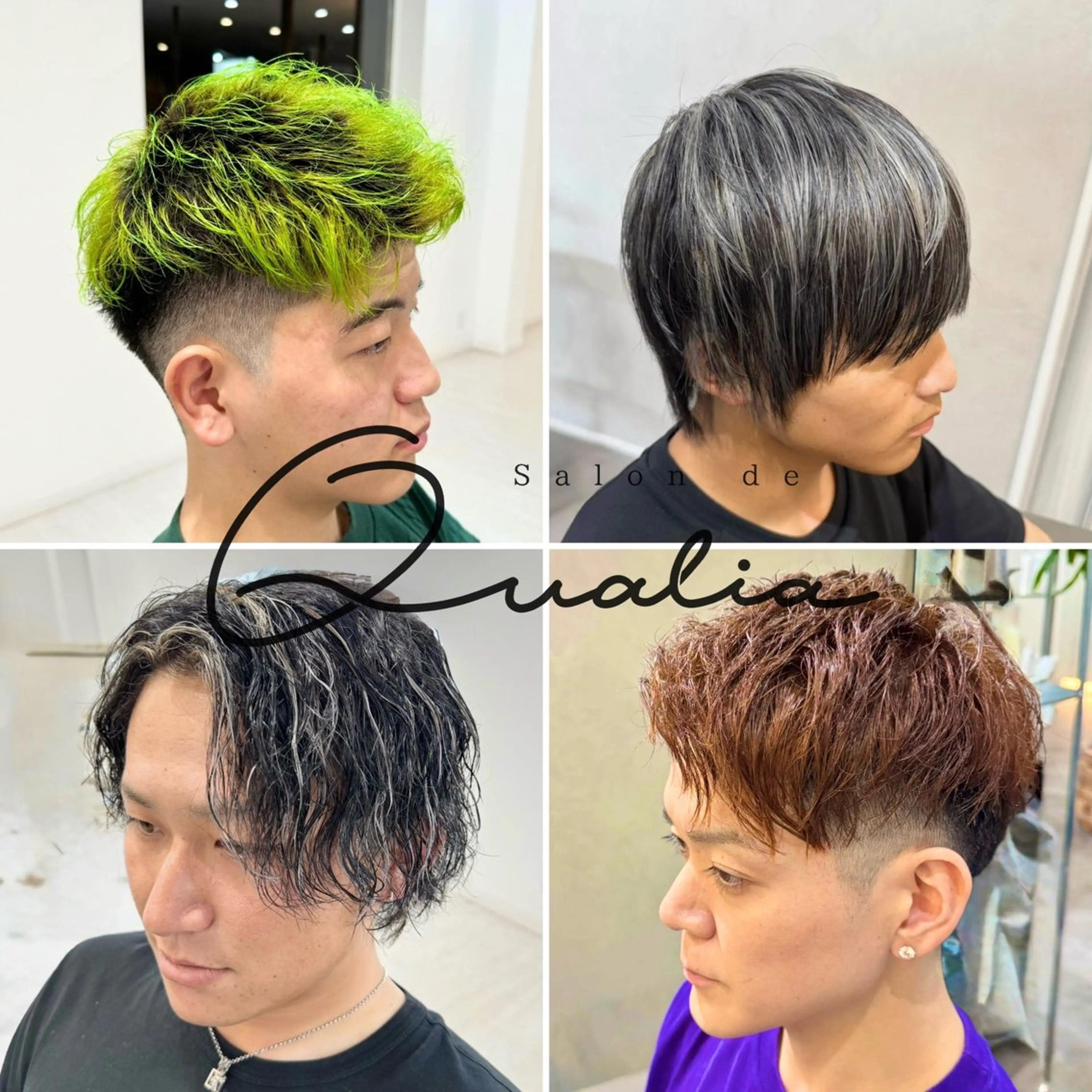 カラー メンズ カット ヘアカラー パーマ トリートメント ハイトーン/外国人風 カラー/メンズパーマのヘアスタイル