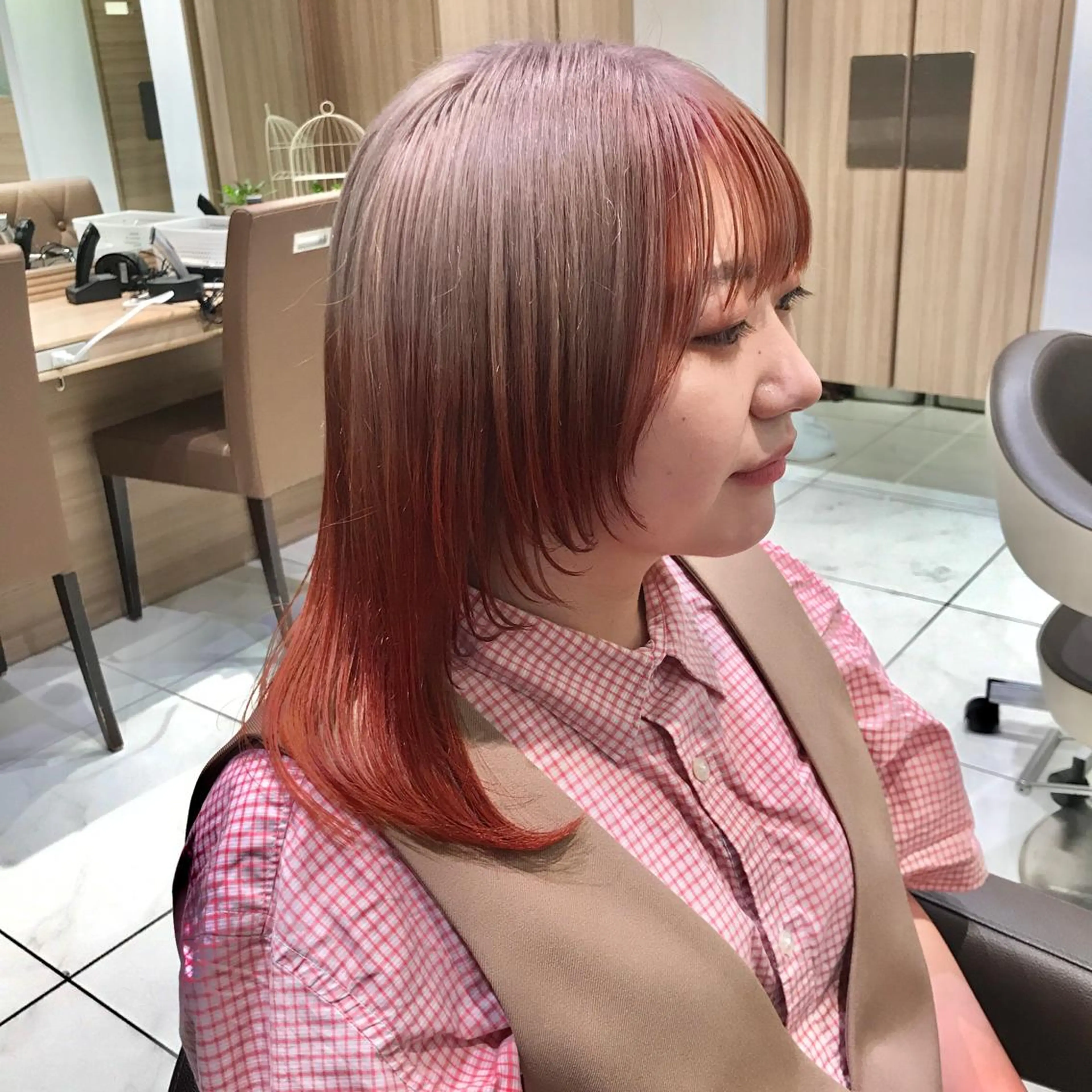 ミディアム カラー ヘアセット/メンズ パーマChihoのヘアスタイル