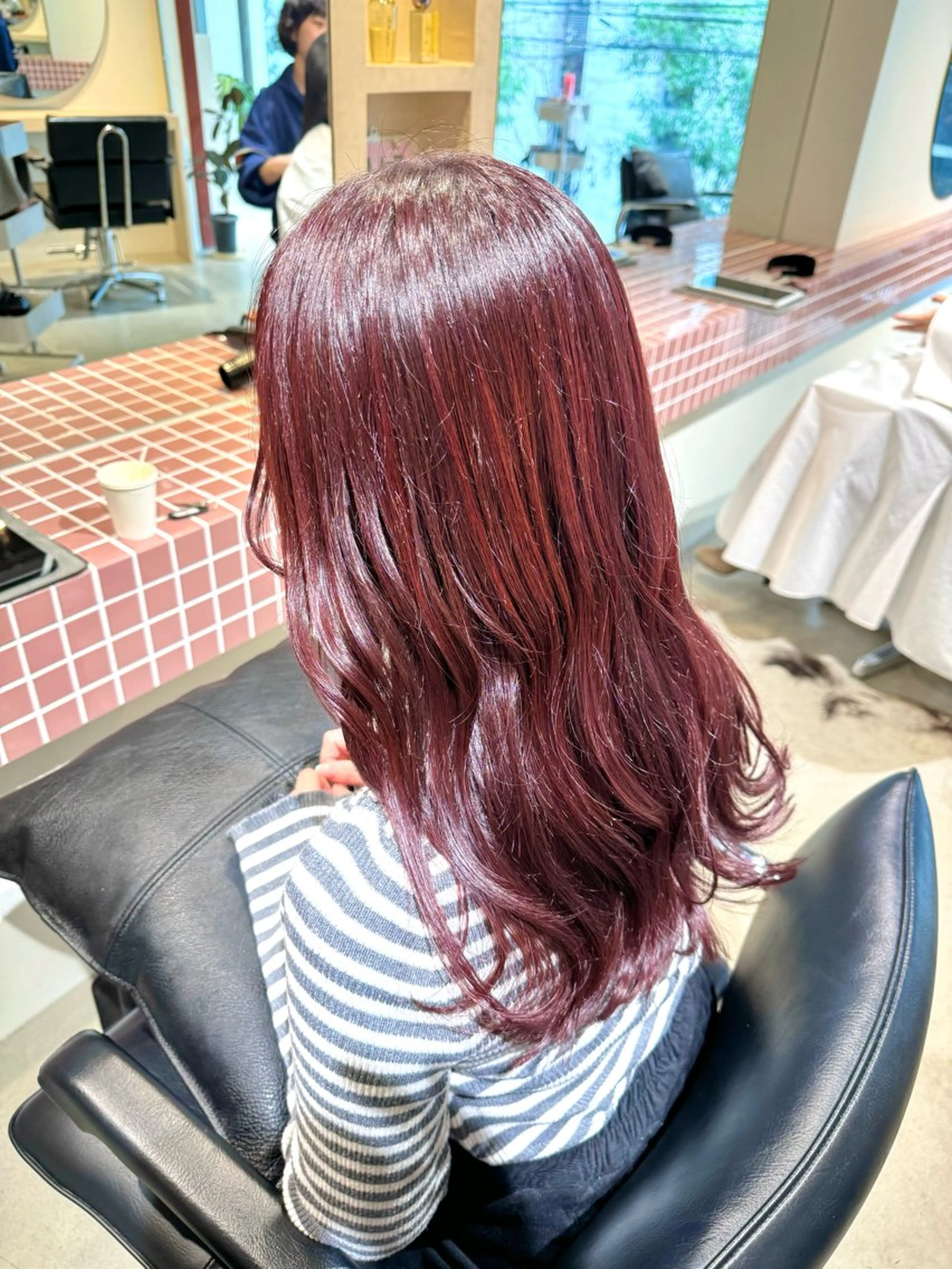 ロング カラー アディクシーカラー アッシュ ベージュカラー ボルドーカラー グレージュ 髪質改善マスター 長尾勇弥/梅田中津のヘアスタイル