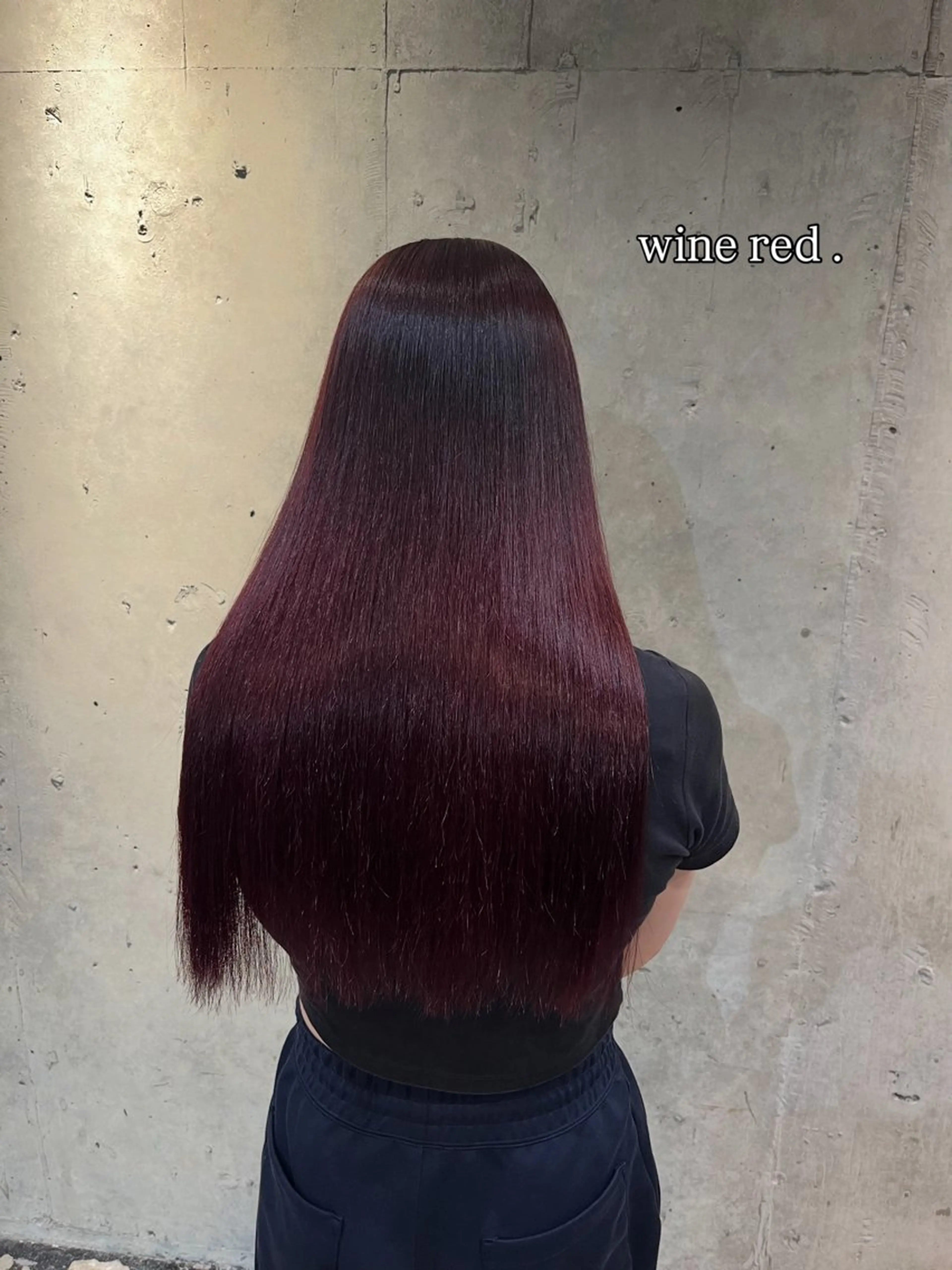 ロング カラー レッドカラー ren /waltのヘアスタイル