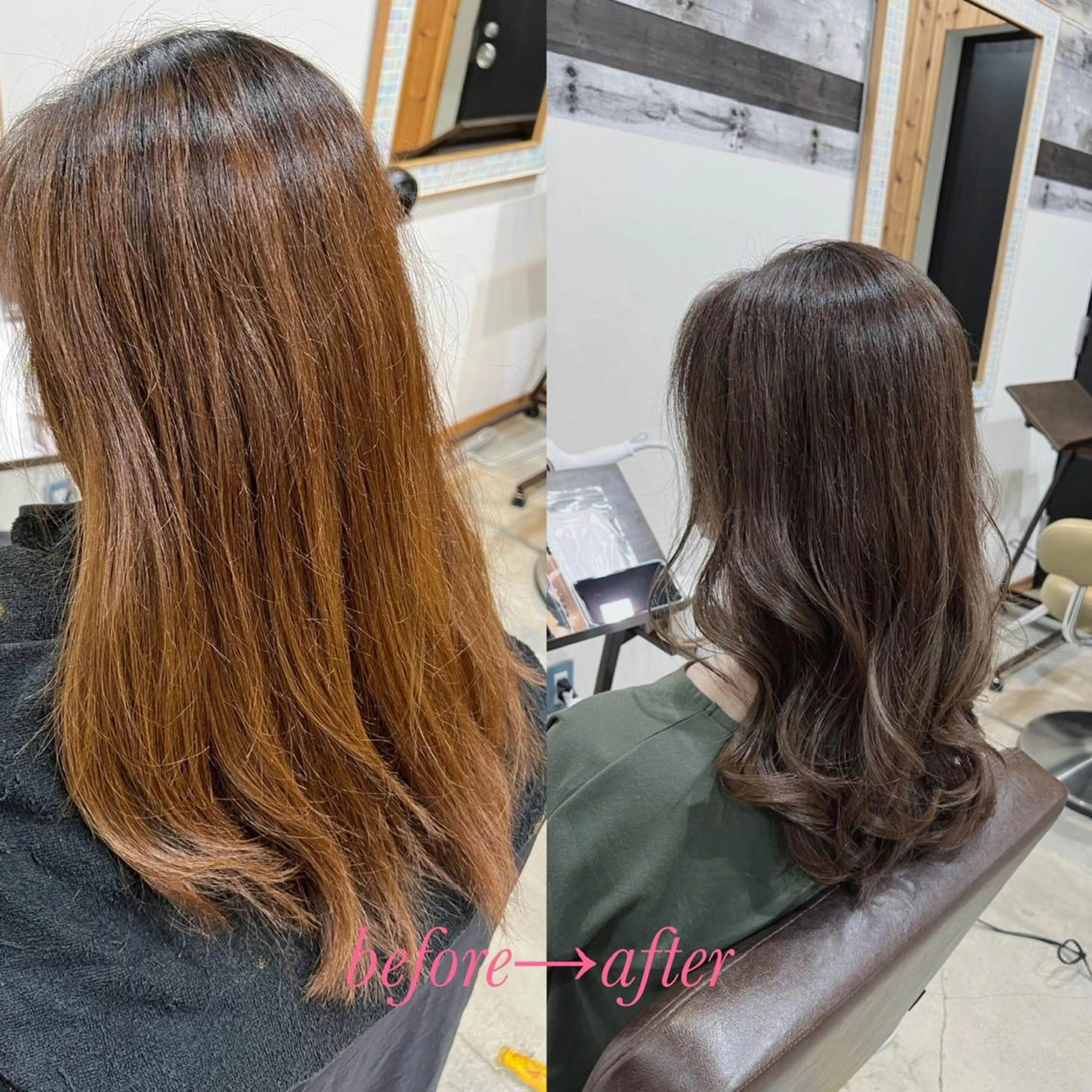 セミロング カラー ヘアアレンジ キッズ バレイヤージュ ブリーチ ケアブリーチ 透明感カラー デザインカラー カット ヘアカラー トリートメント 五反田　美容院☆張 明星☆韓国ヘアのヘアスタイル
