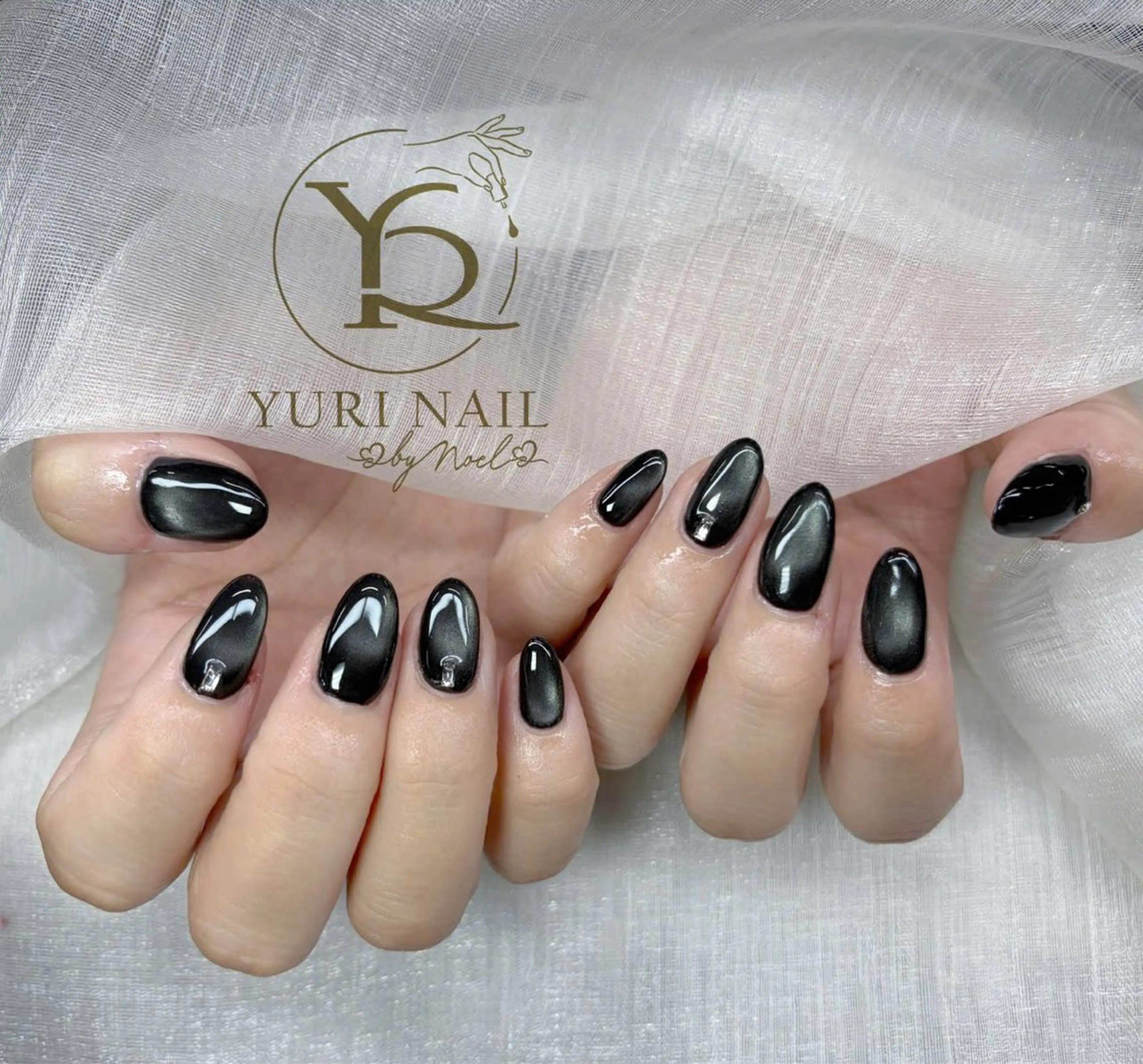 ネイル オーロラネイル ブルー チークネイル フットネイル フレンチネイル ハンドネイル フットネイル ハンドケア YURI Nail Funabashiのネイルデザイン