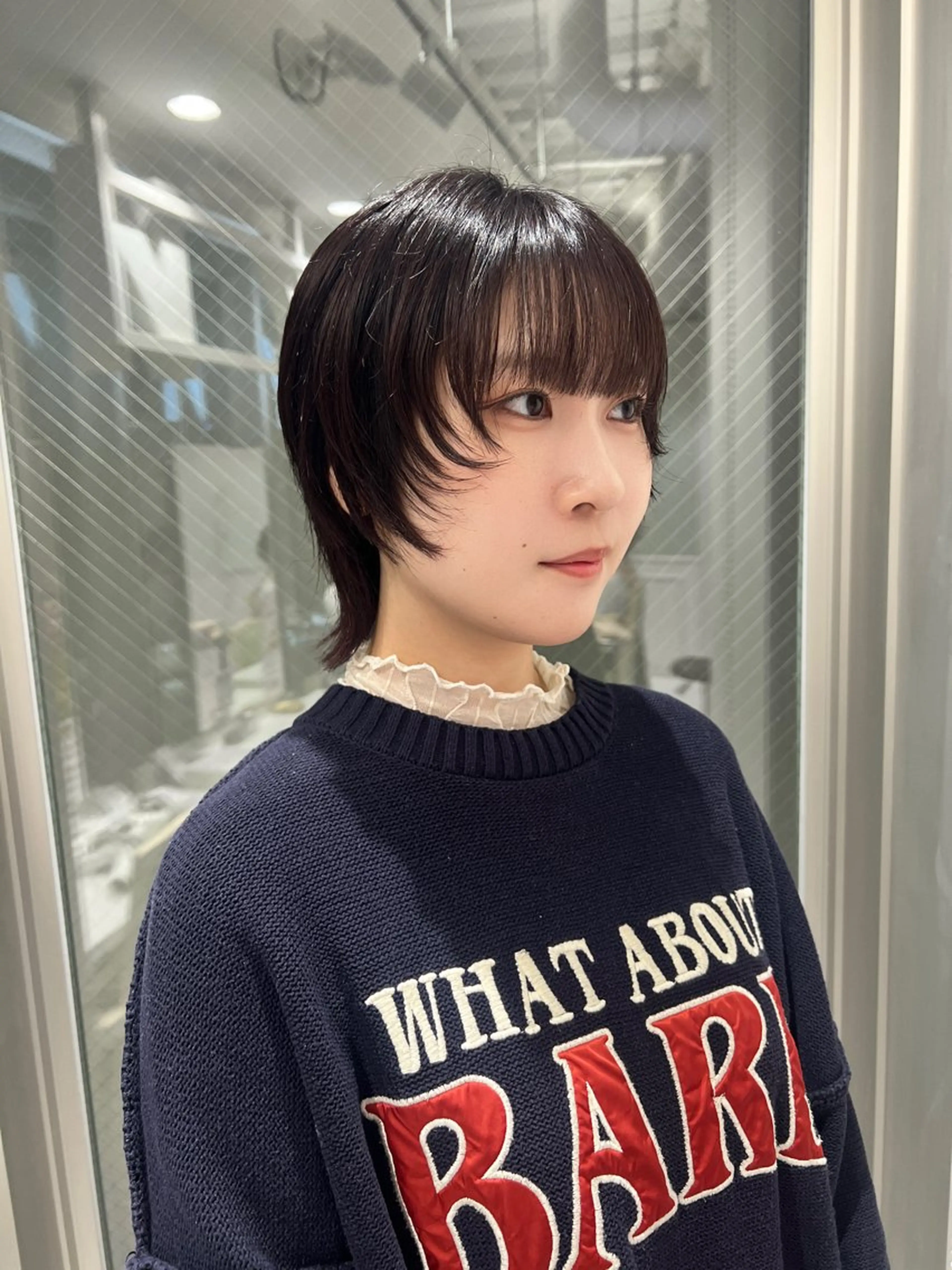 ミディアム ウルフカット ウルフカット/ ハイトーン/作山葵のヘアスタイル