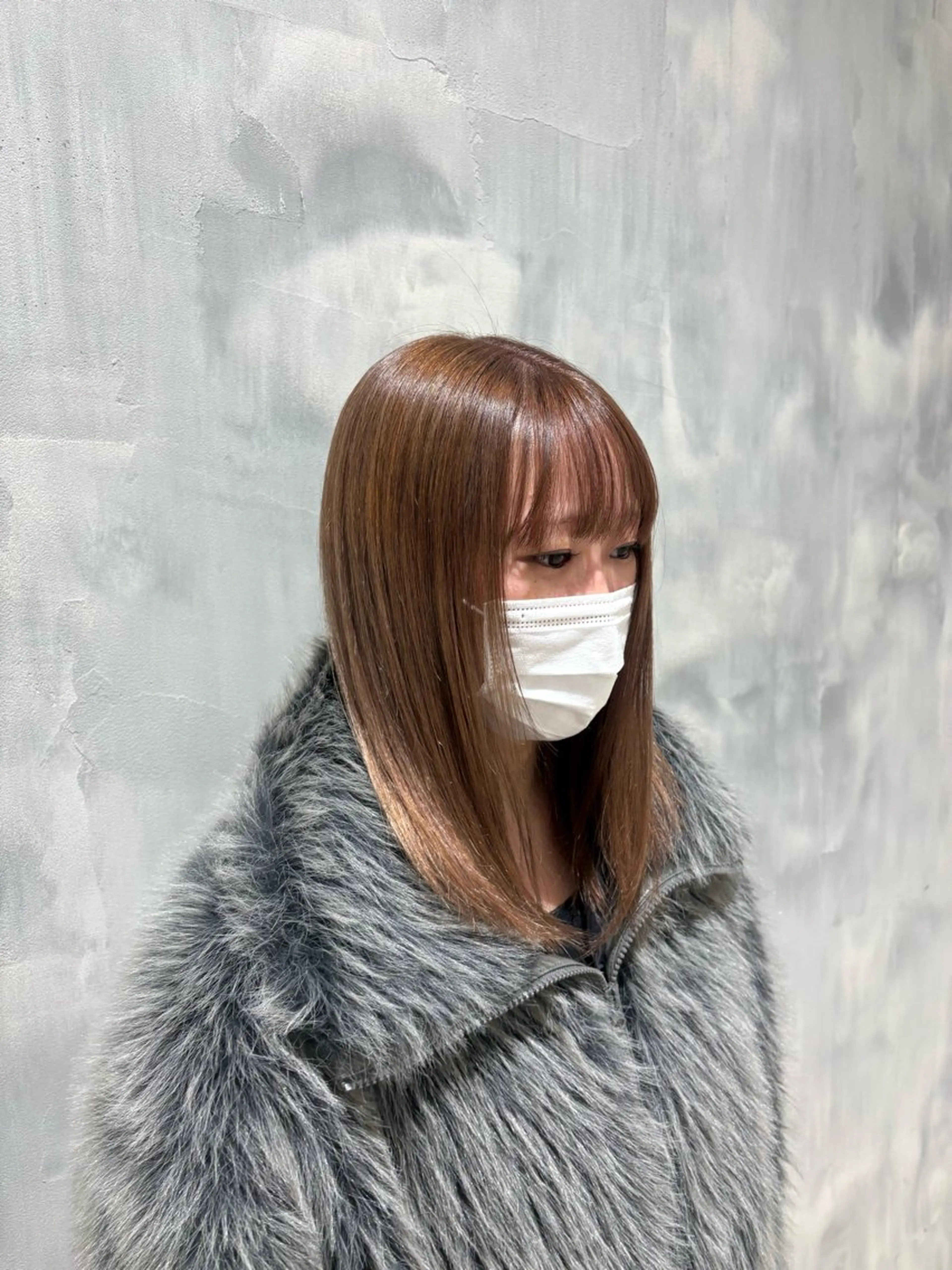 ミディアム ヘアカラー ✨艶髪／透明感カラー ミユ💜のヘアスタイル