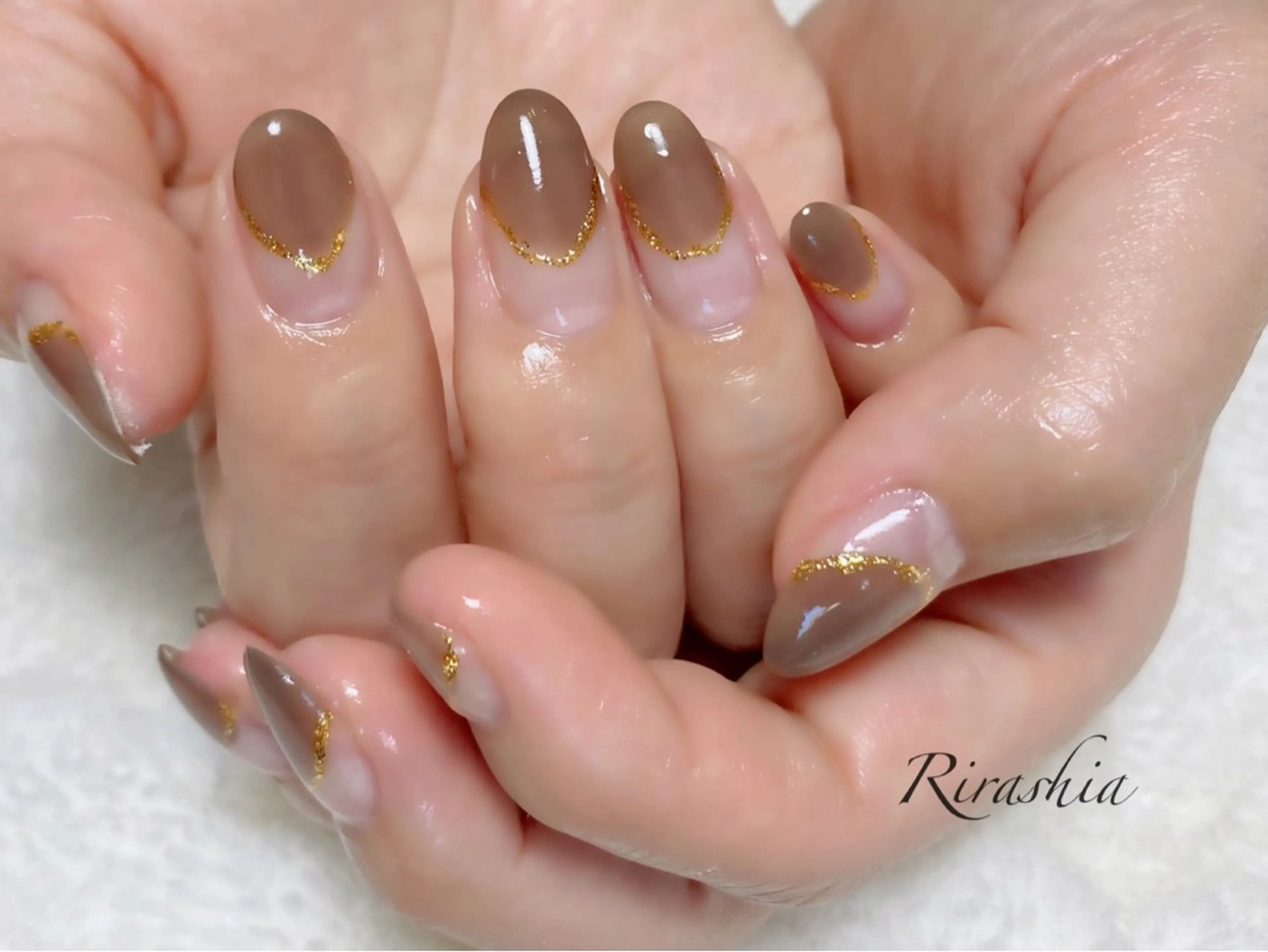 ネイル ラメ(グリッター) ハンドスパ｜ネイル Rirashaのネイルデザイン