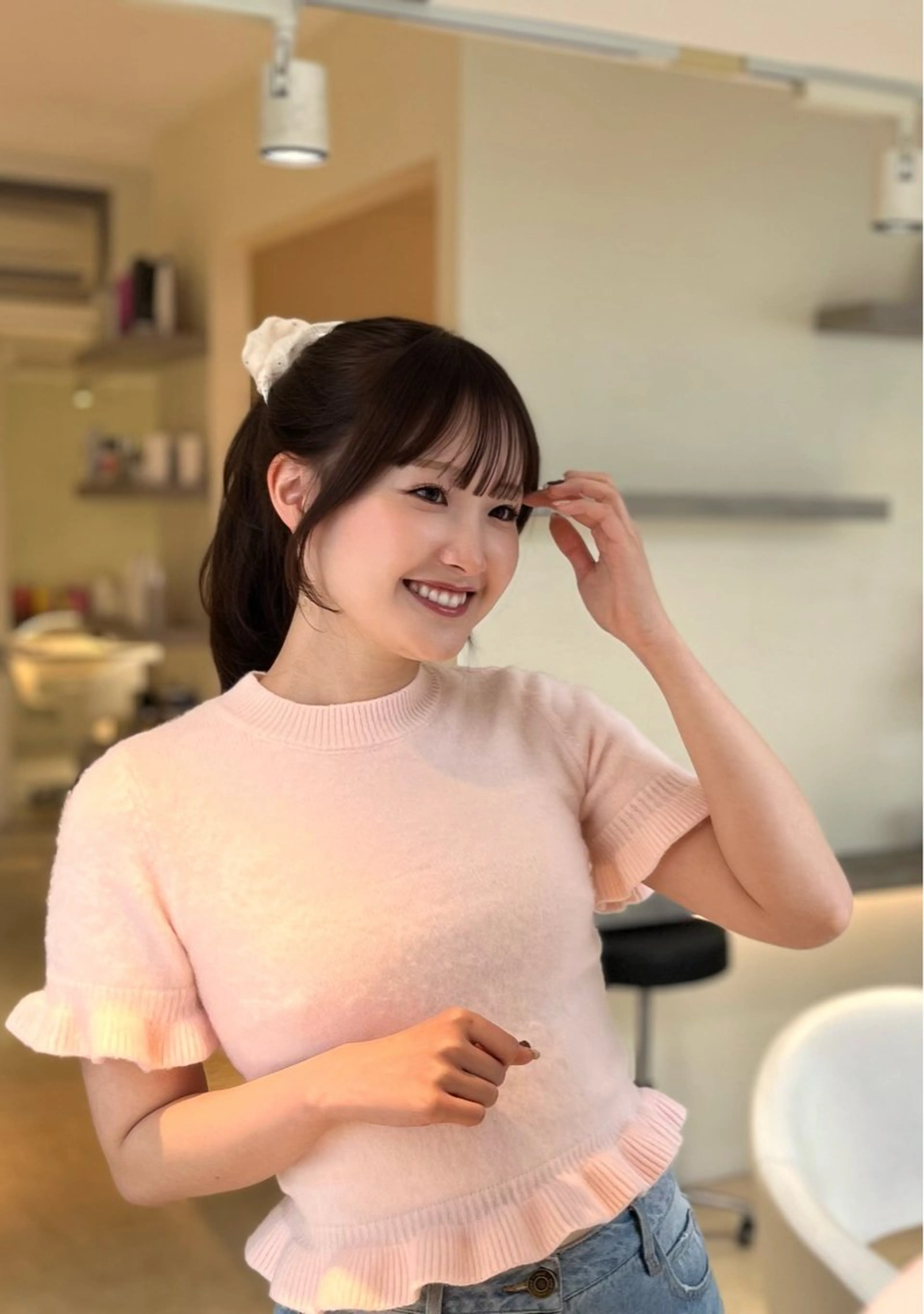 ロング トリートメント ヘアカラー トリートメント ♥️透明感×抜け感 ベージュ/佑珠♥️のヘアスタイル