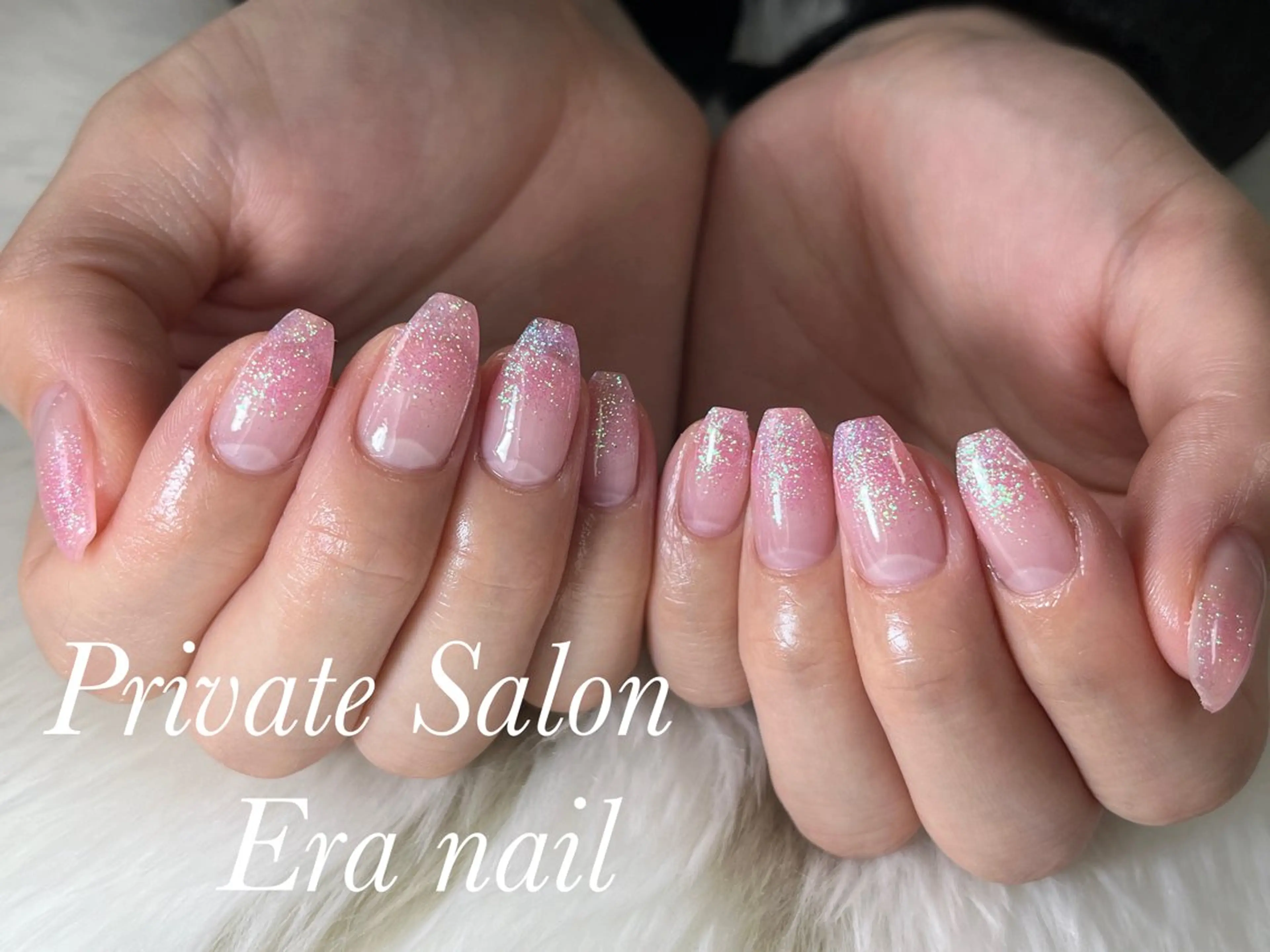 ネイル グラデーション ラメ(グリッター) ラメグラデーション ハンドネイル Era nailのネイルデザイン