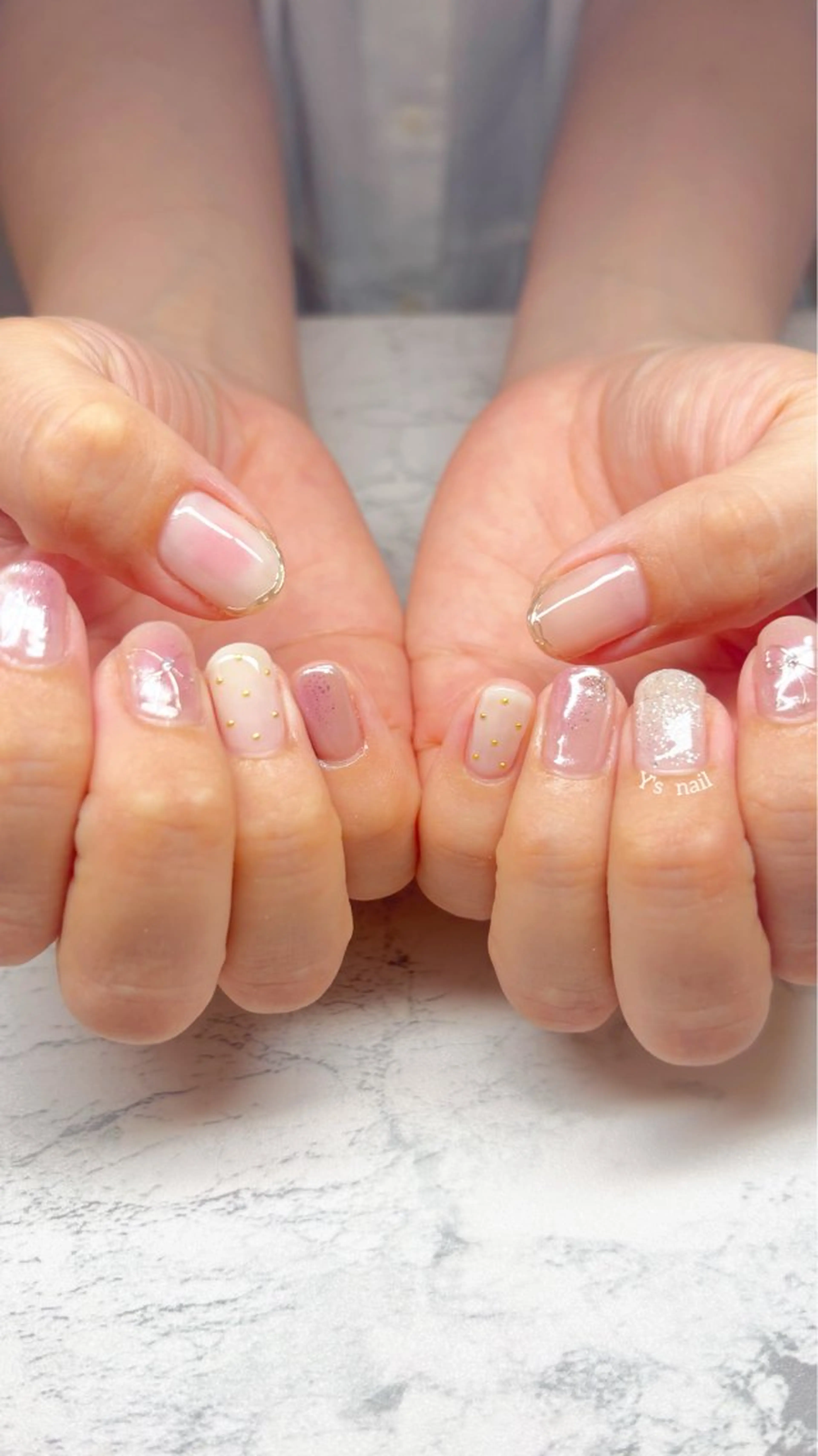 ネイル チークネイル 手書きが得意🖌️ Y’s  nailのネイルデザイン