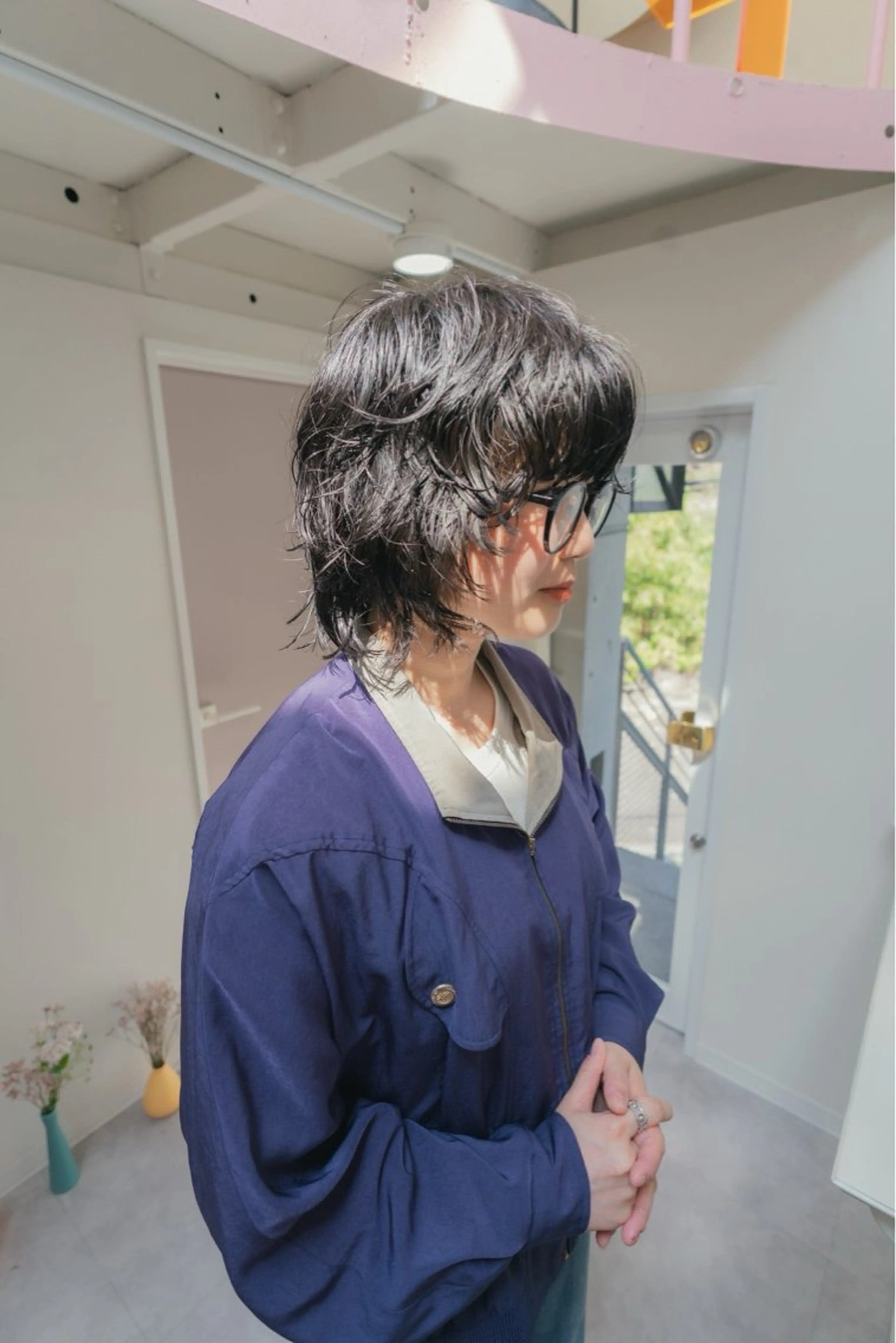 ショート ボブ カット パーマ kyon.hair 韓国カットカラーのヘアスタイル