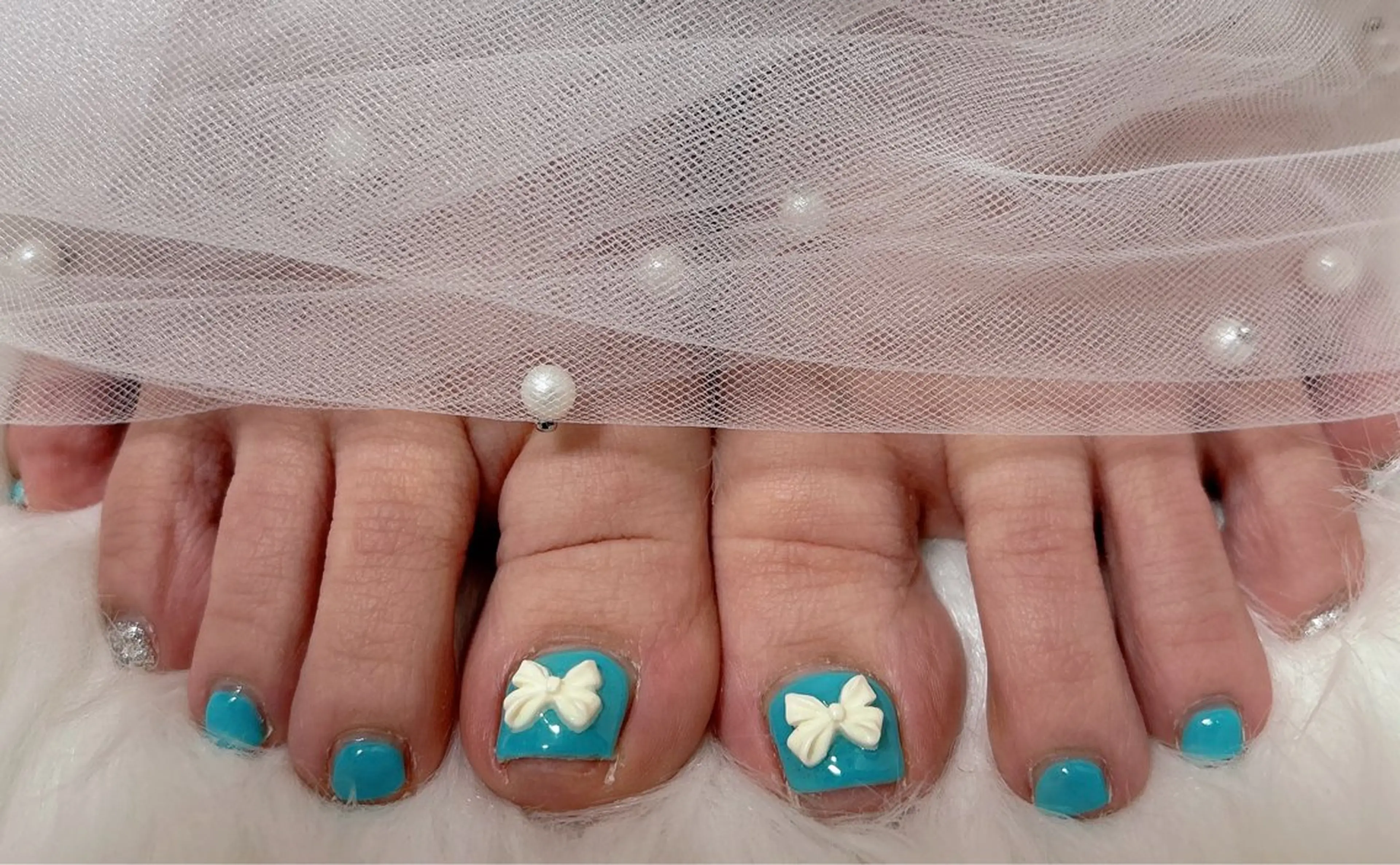 ネイル ブルー ネイル スゥリールのネイルデザイン