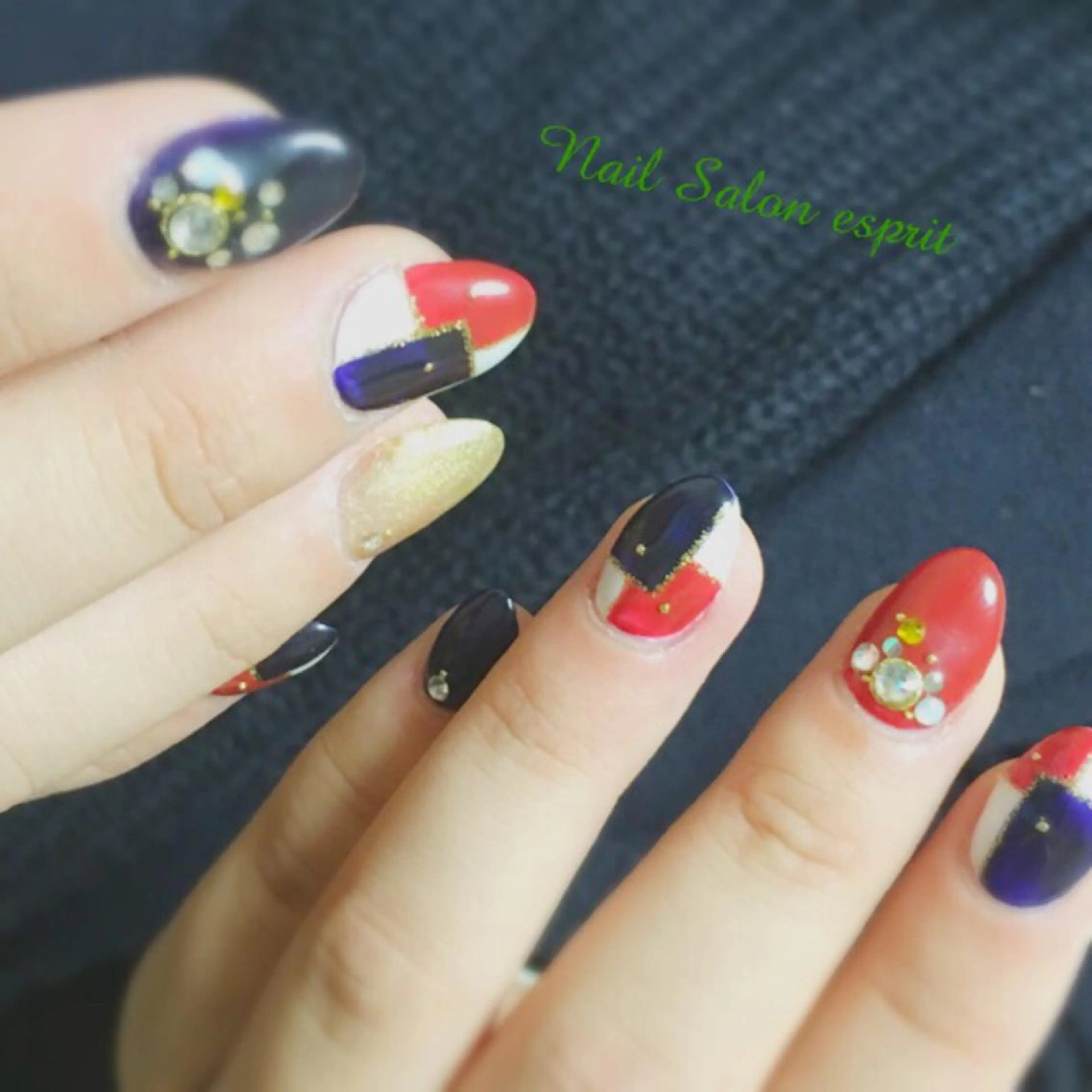 ネイル 成人式 スカルプネイル Nail Salon espritのネイルデザイン