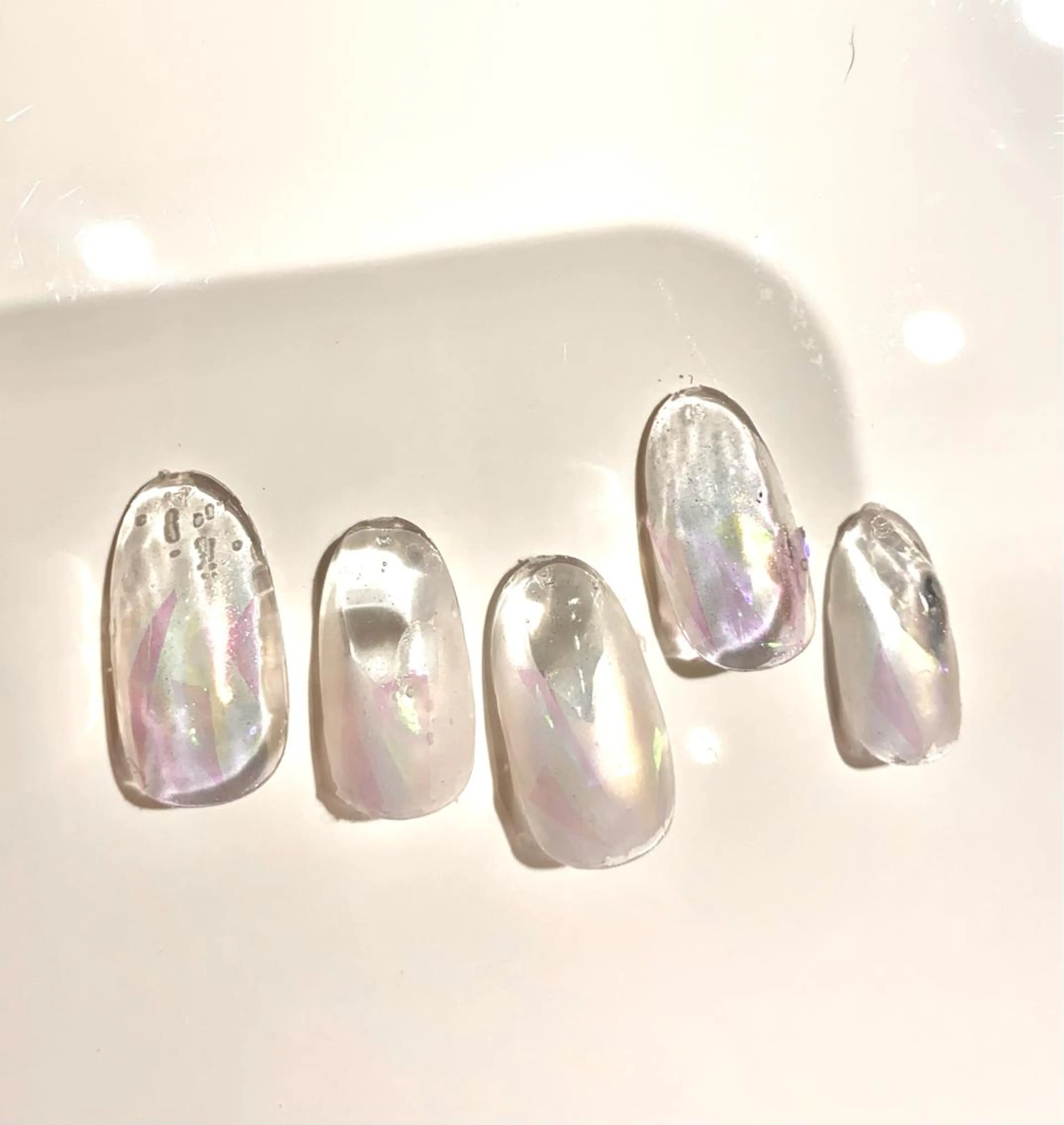 ネイル 氷ネイル・うるうるネイル キラキラネイル VIST☆ ｍａｍｉのネイルデザイン