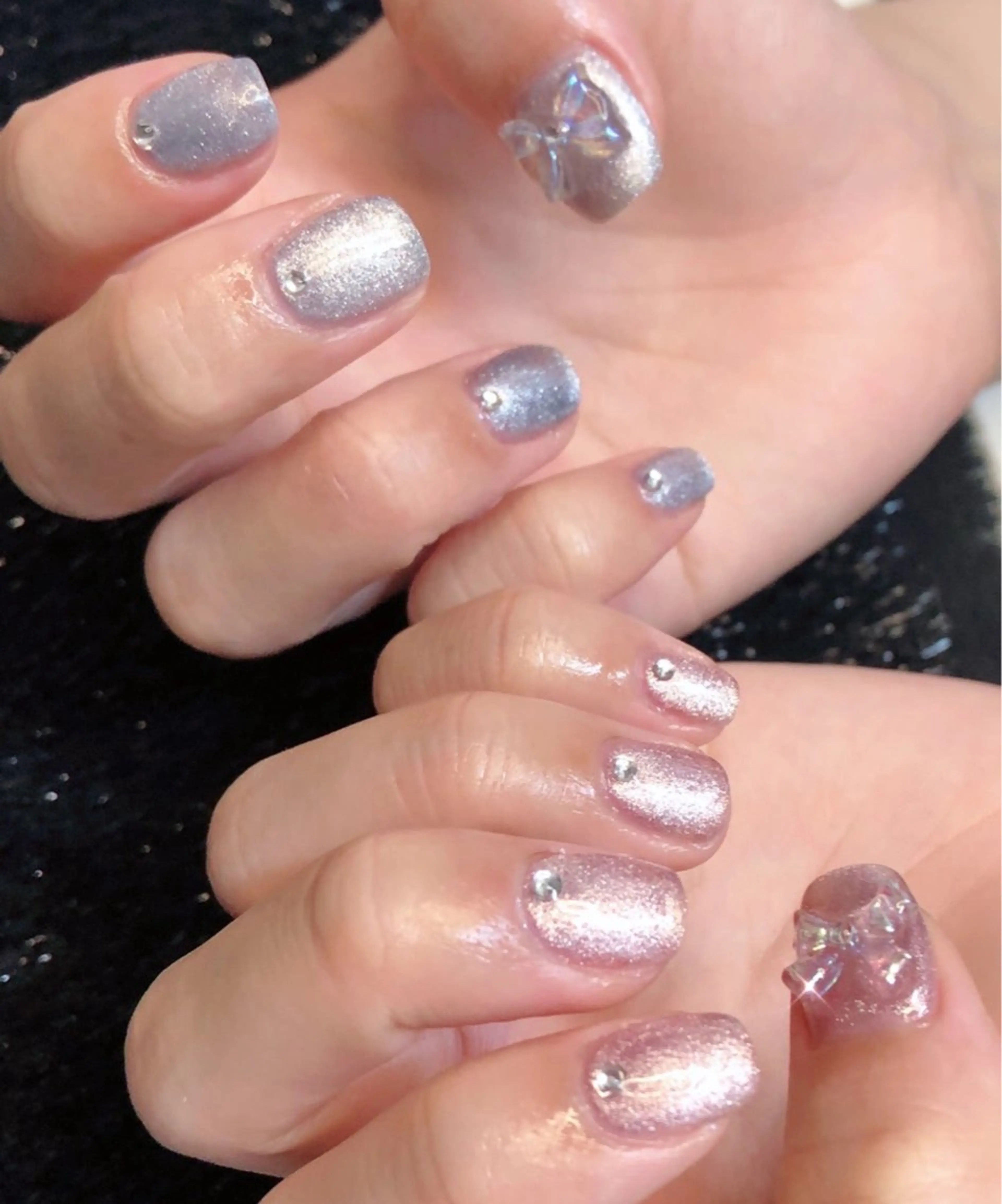 ネイル フレンチネイル ジェルネイル ガラスフレンチ 韓国ネイル マグネットネイル ハンドネイル ハンドケア 大門浜松町 ネイルのネイルデザイン