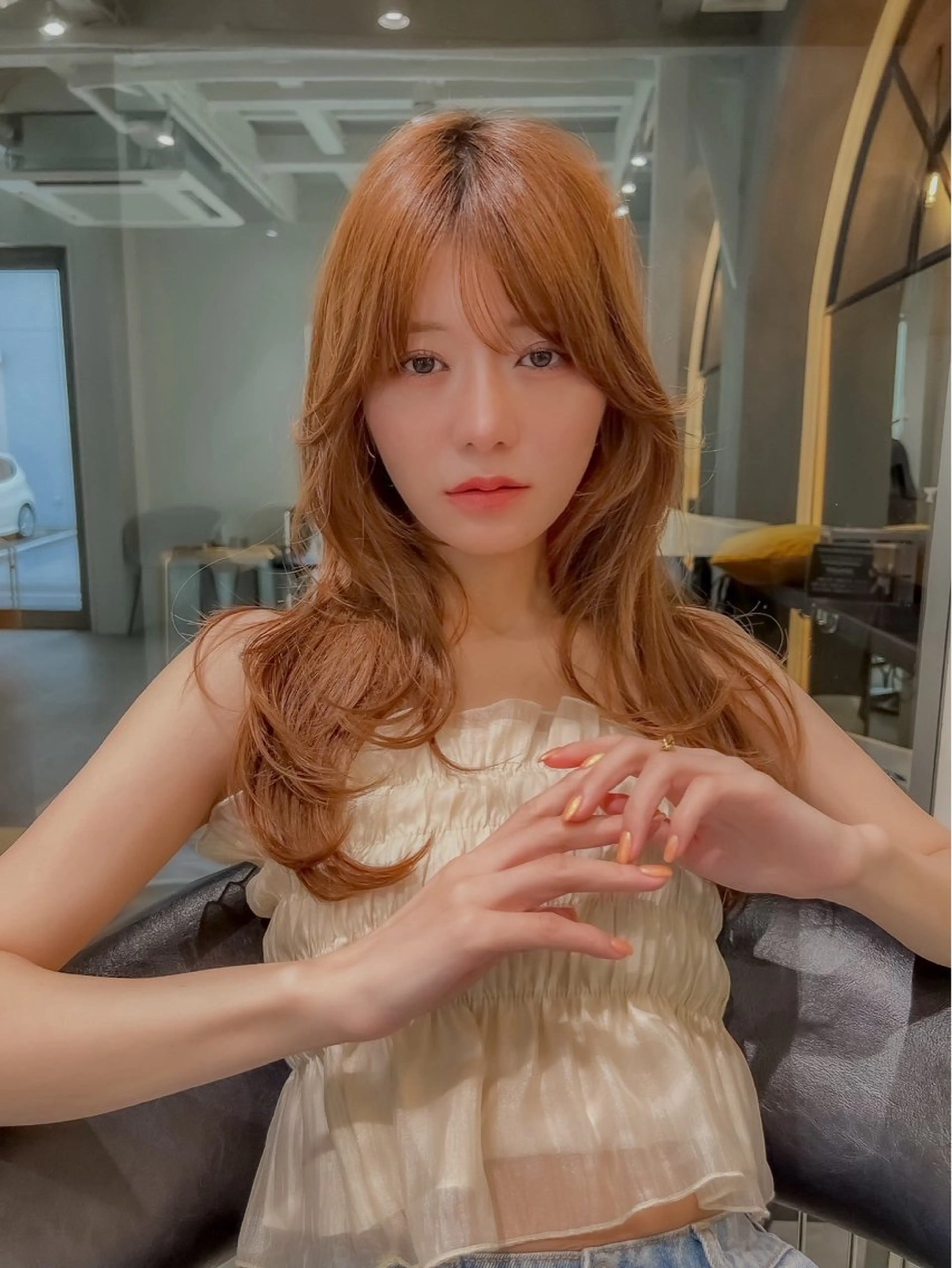 【ミニモSALE】◎ブリーチダブルカラー➕韓国風カット➕1STEPトリートメント✨️【ミニモ学割】【成人式】の写真