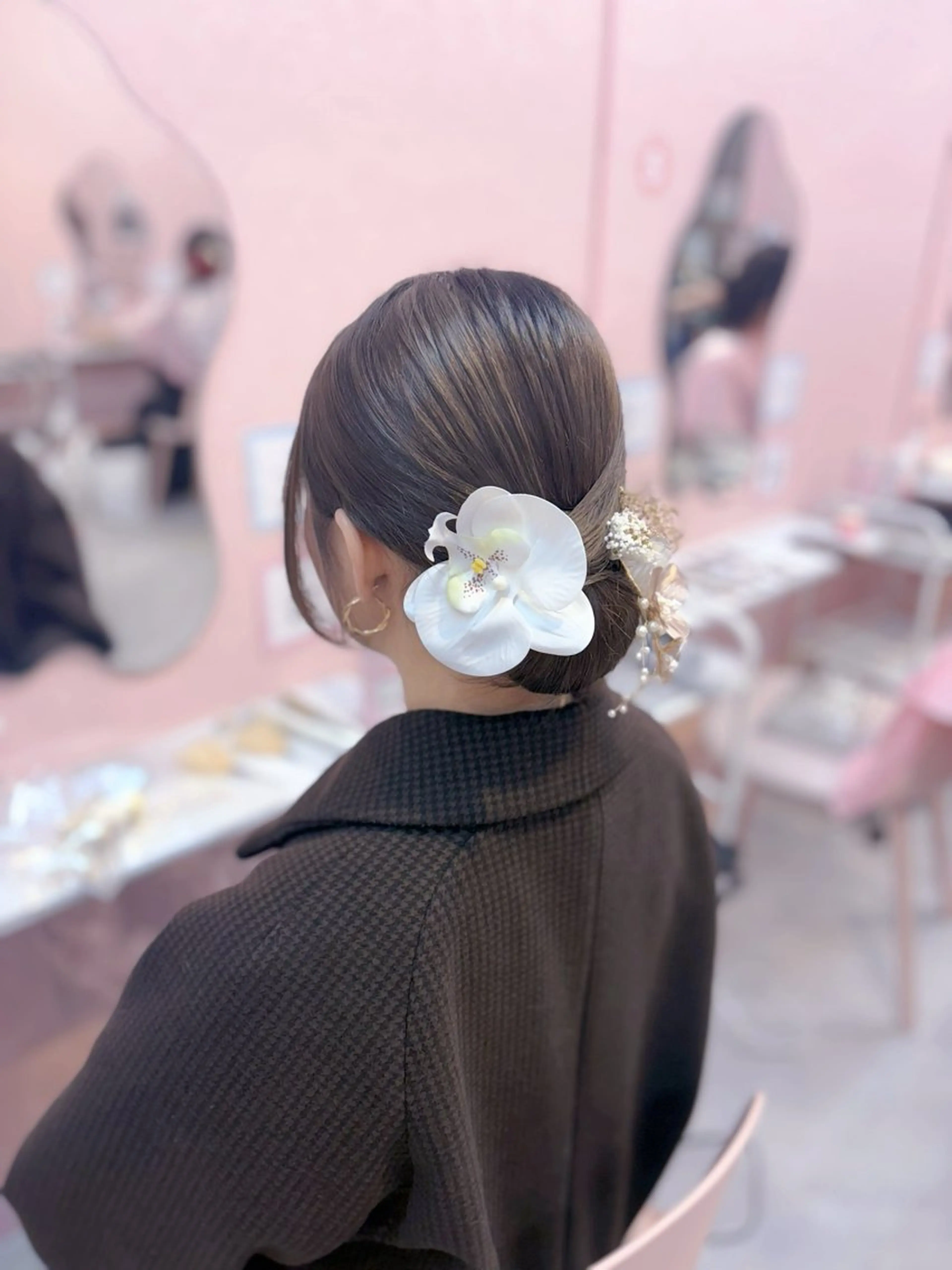 ミディアム ヘアセット LARME ヘアメ りほのヘアスタイル