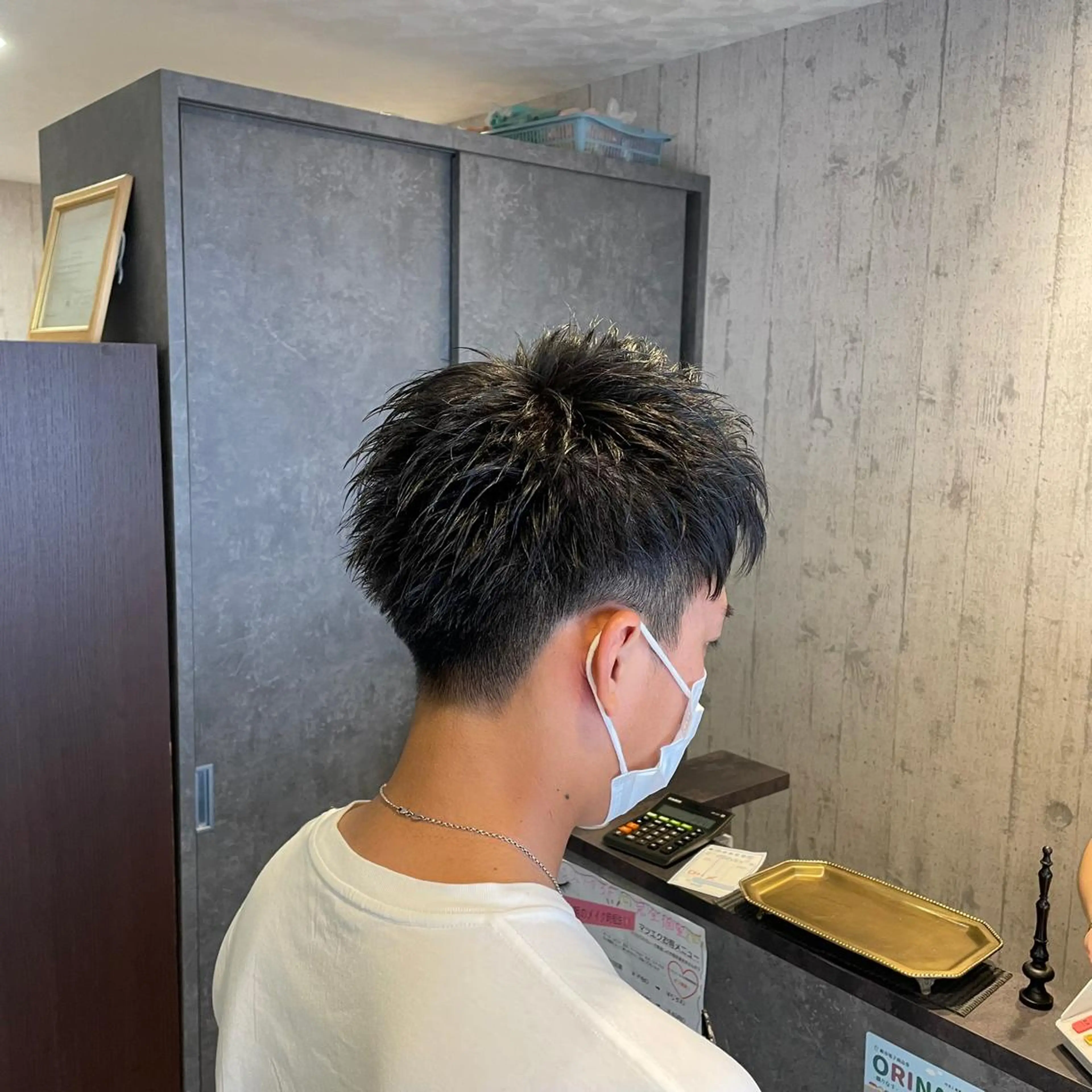 ショート メンズ アップバング ショートヘア カット 門脇 雅斗のヘアスタイル